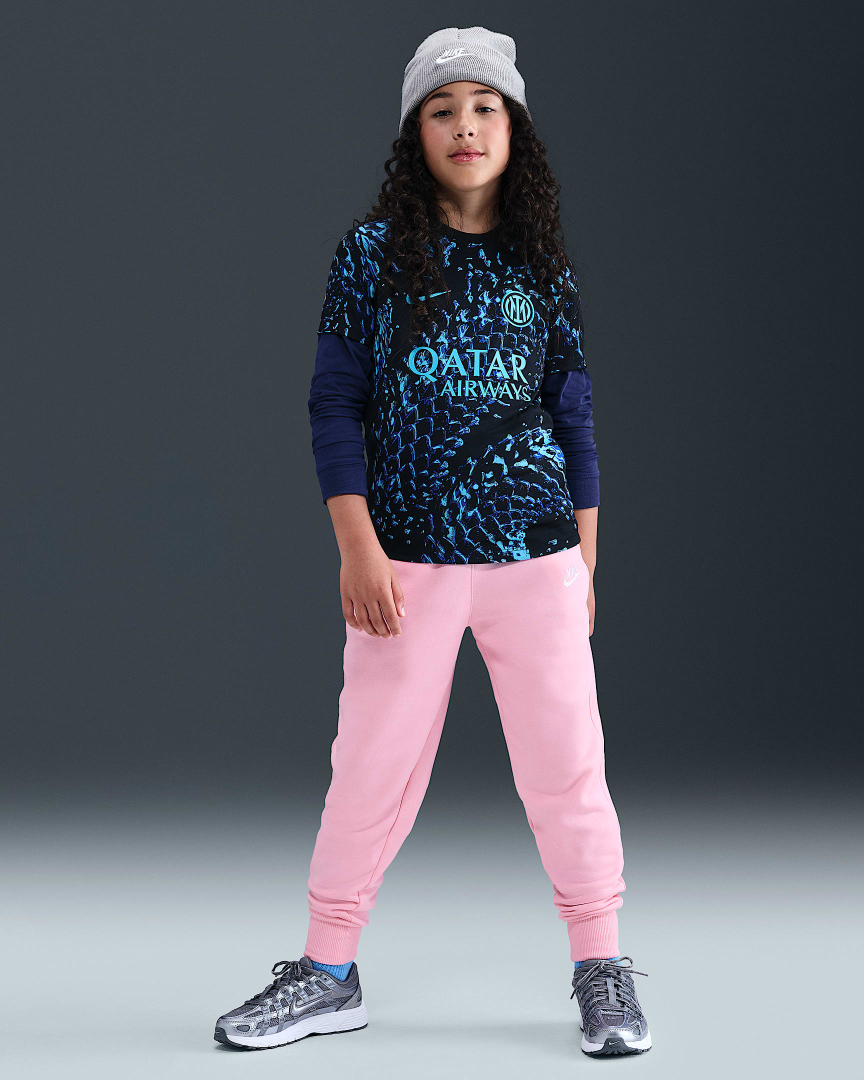 Pantalon taille haute ajusté Nike Sportswear Club Fleece pour ado (fille) - Medium Soft Pink/Medium Soft Pink/Blanc