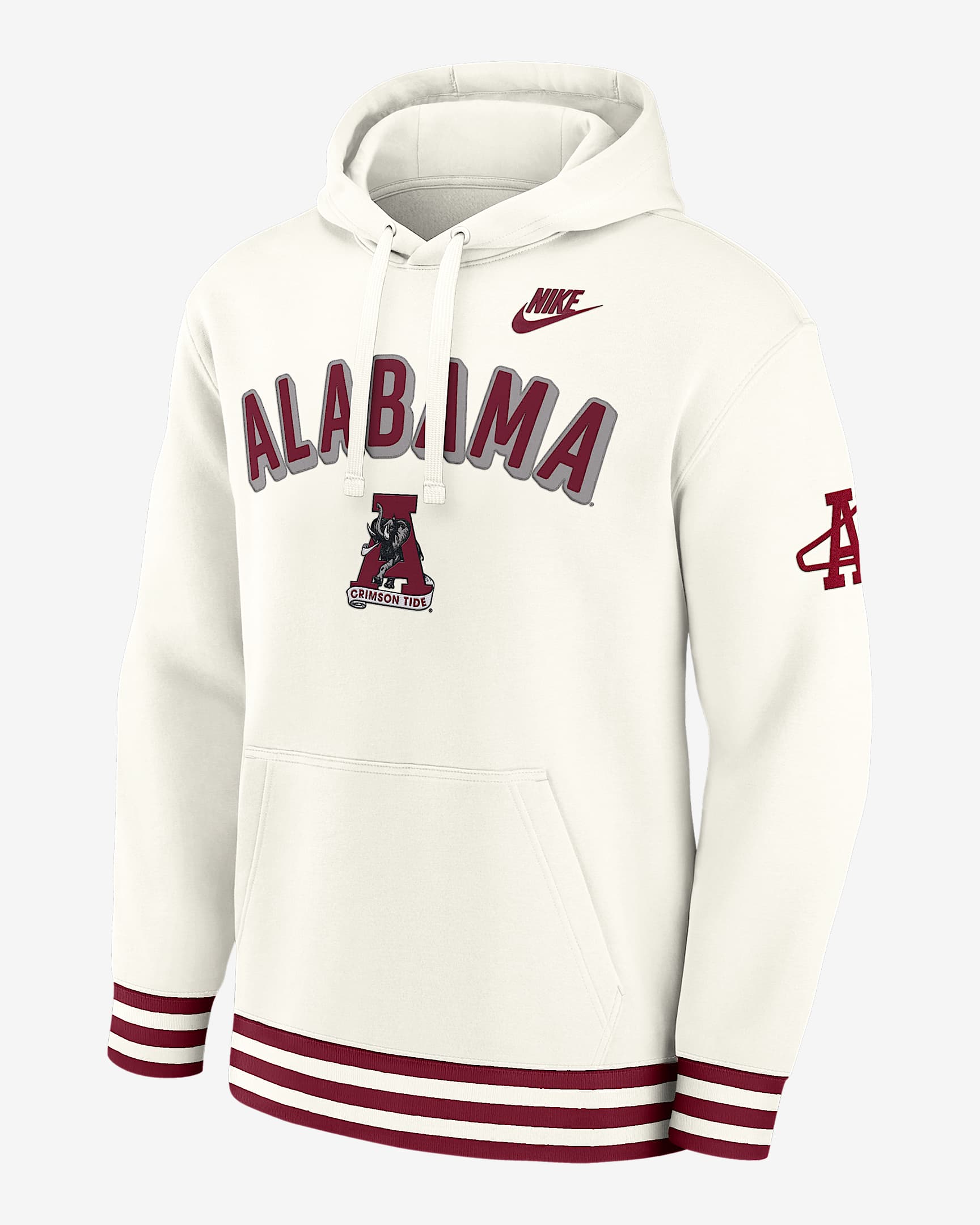 Alabama Legacy Retro Men’s Nike College Pullover Hoodie - Cream