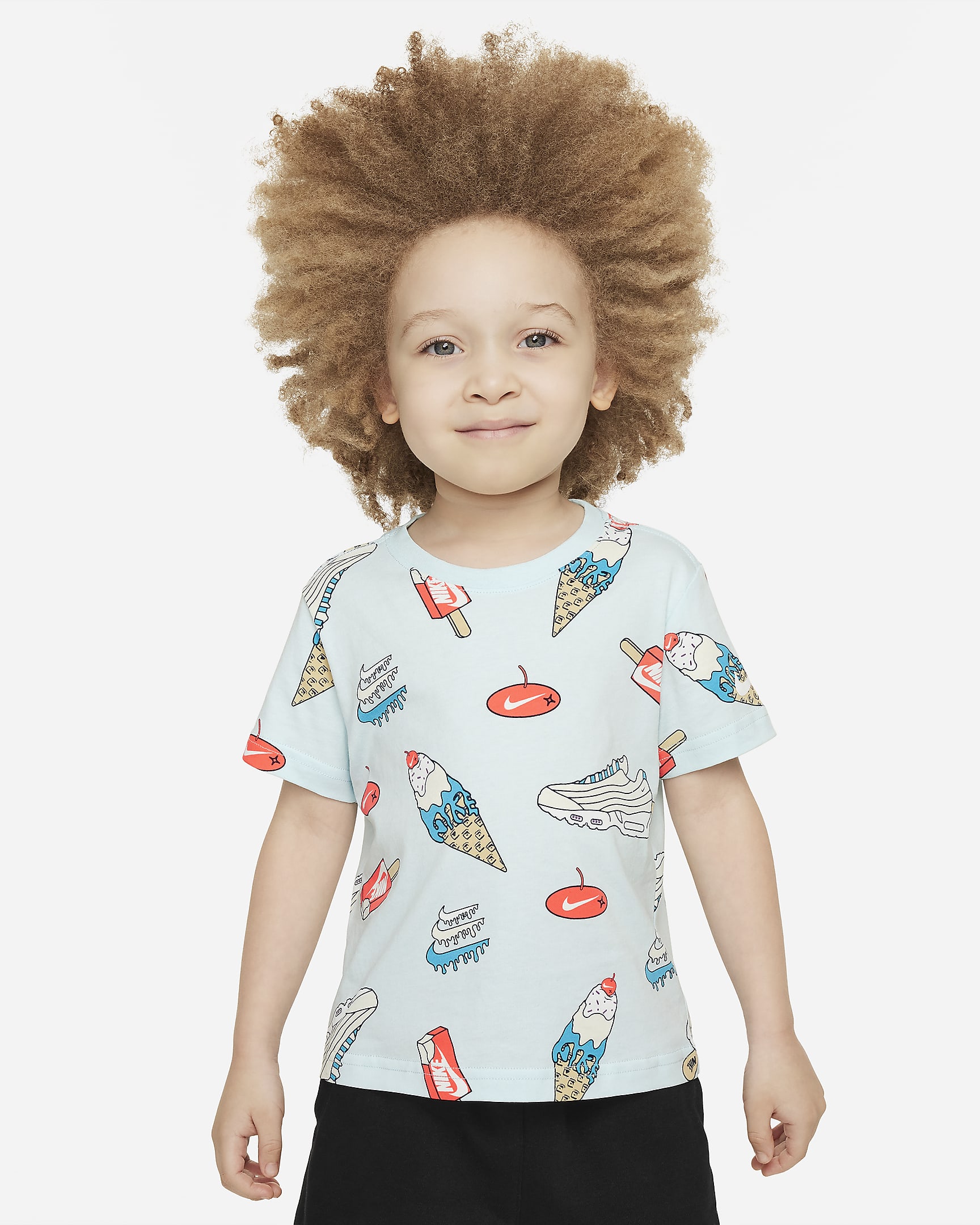 Playera con estampado Sole Food infantil Nike - Azul glacial