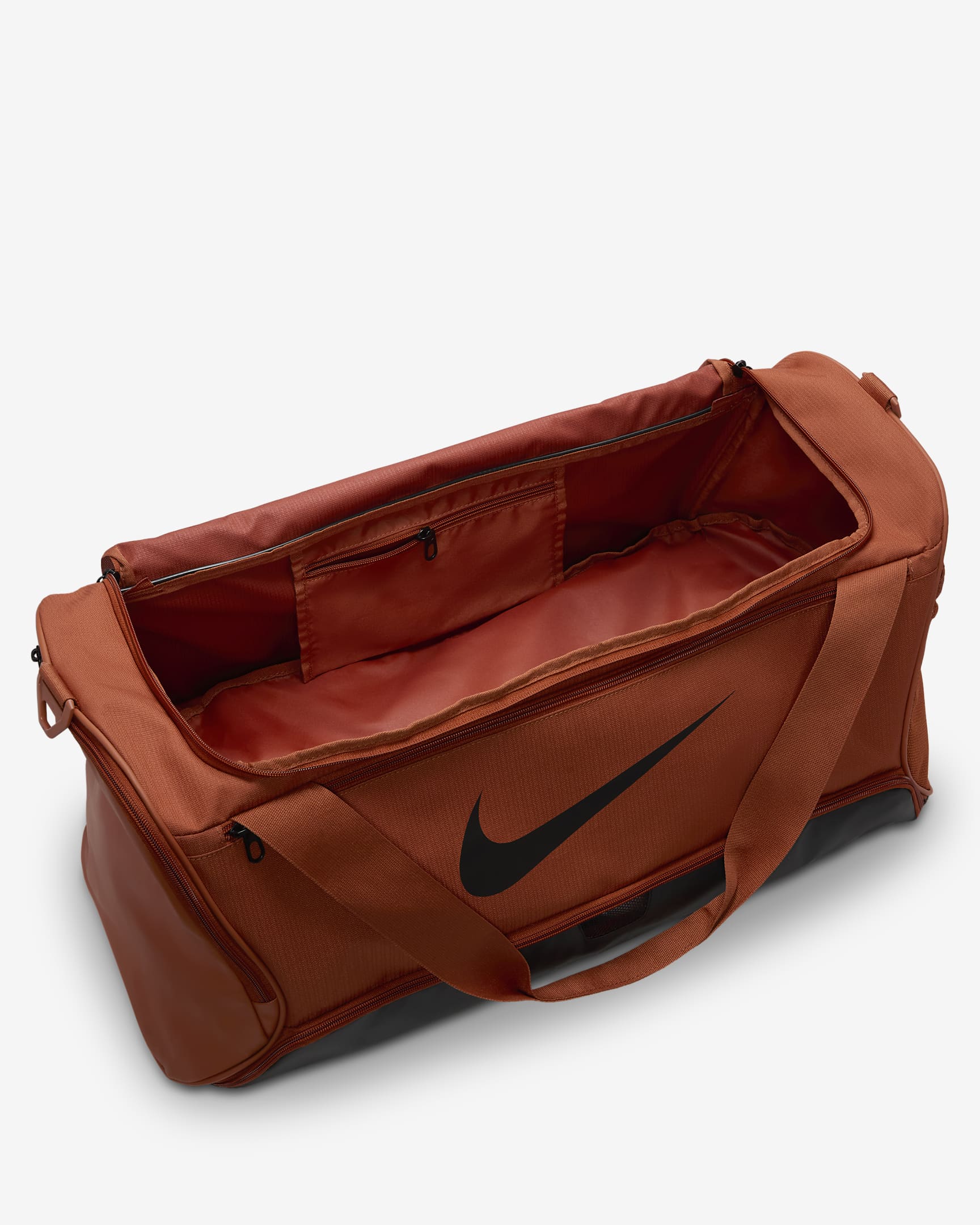 Nike Brasilia 9.5 Training Duffel Bag (Medium, 60L) - Burnt Sunrise/Black/Black