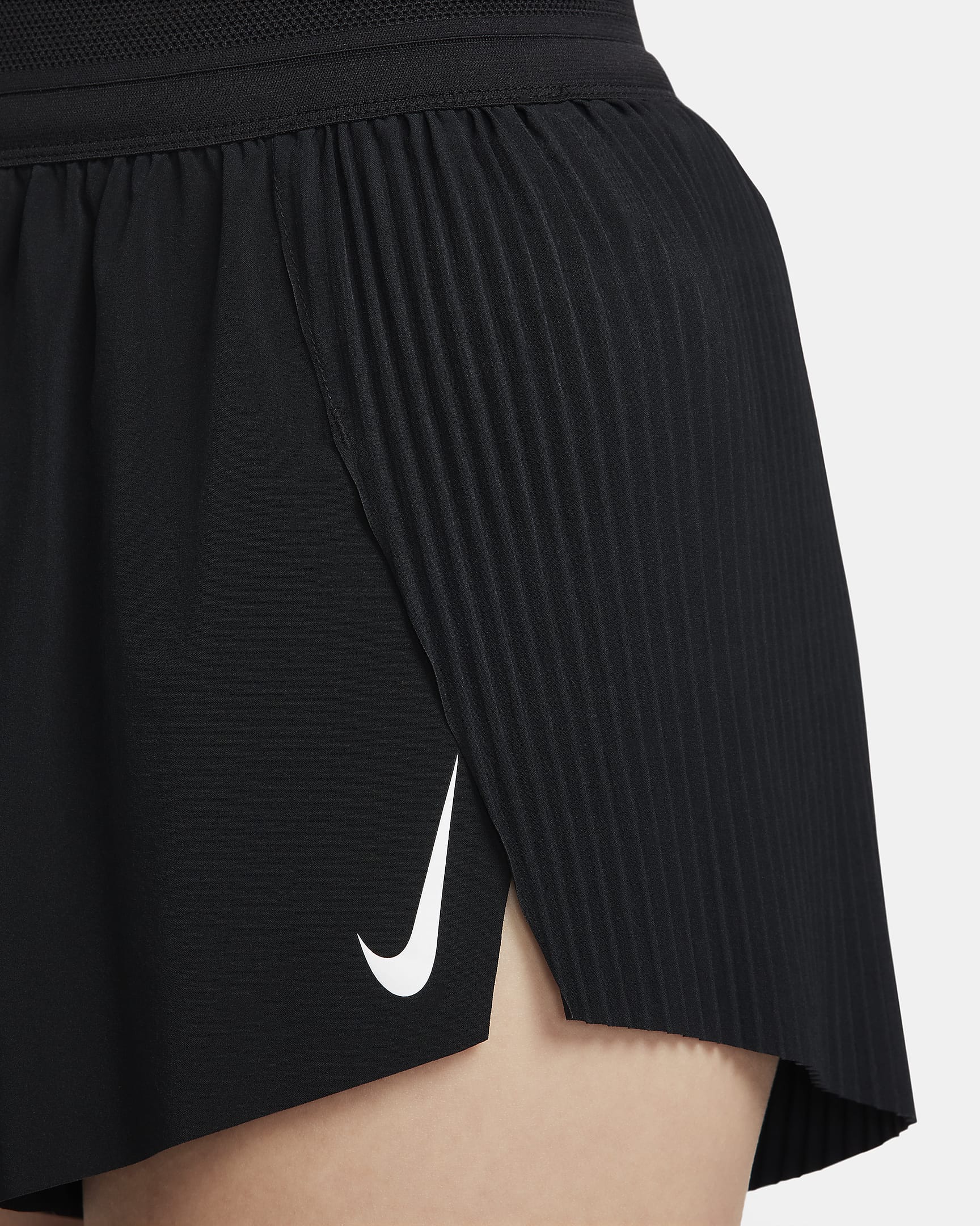 Nike AeroSwift Women's Dri-FIT ADV Mid-Rise Brief-Lined 8cm (approx.) Running Shorts - Black/White