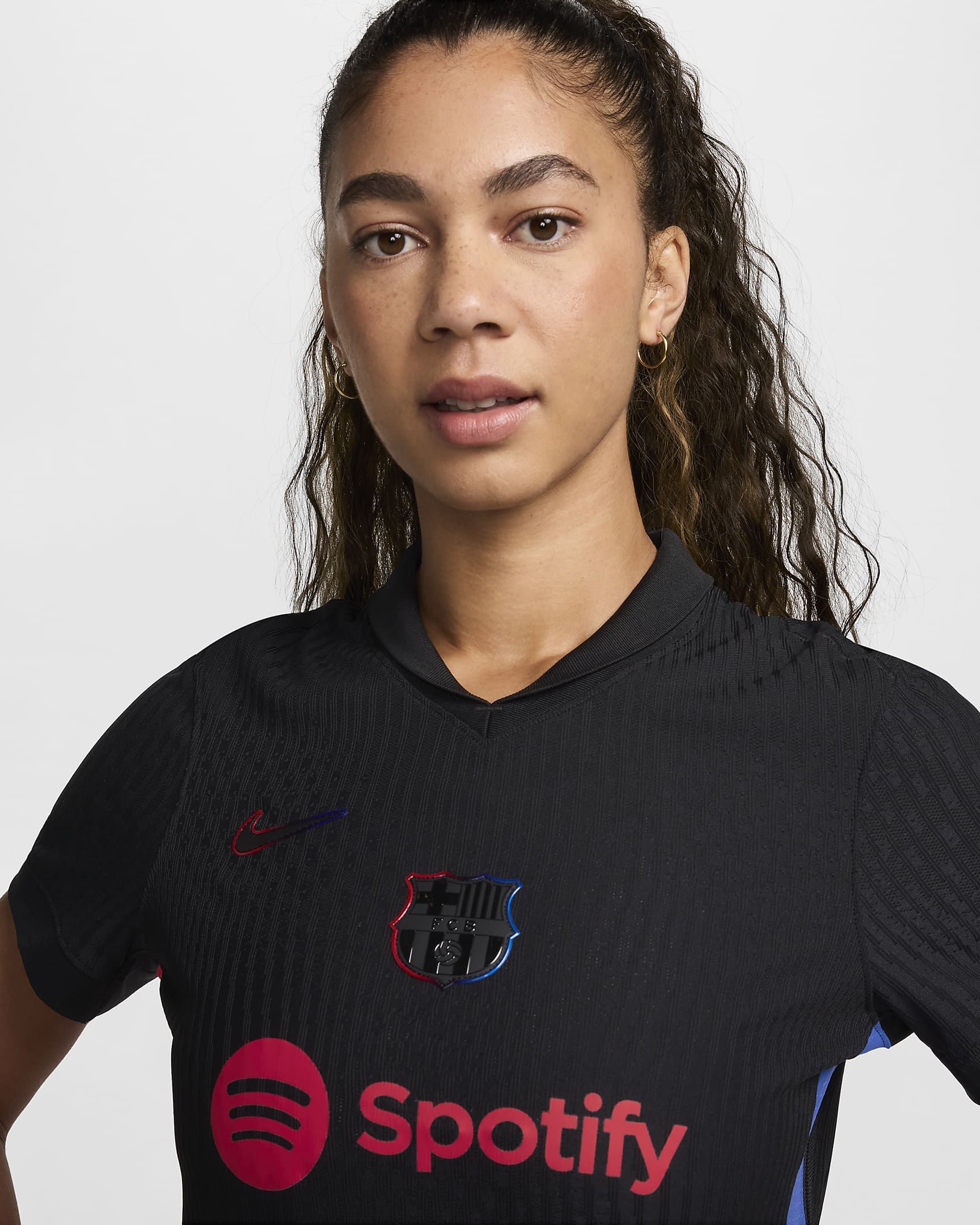 F.C. Barcelona 2024/25 Match Away Women's Nike Dri-FIT ADV Football Authentic Shirt - Black/University Red/Hyper Royal/Black