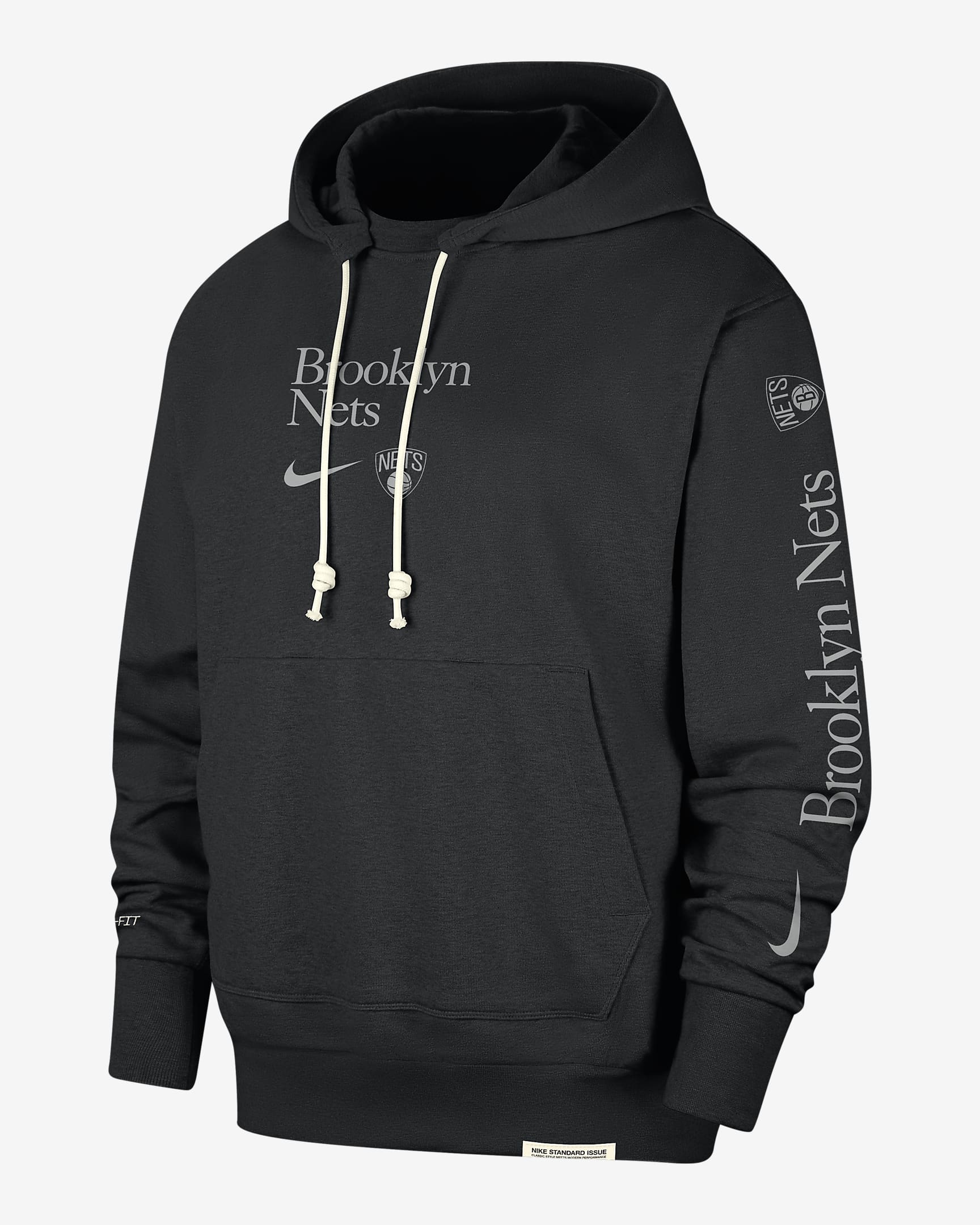 Brooklyn Nets Standard Issue Courtside Men's Nike Dri-FIT NBA Hoodie - Black