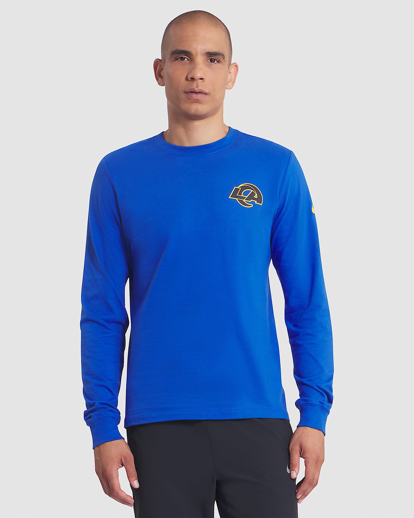 Playera de manga larga Nike de la NFL para hombre Los Angeles Rams Rivalries Collection Essential - Royal