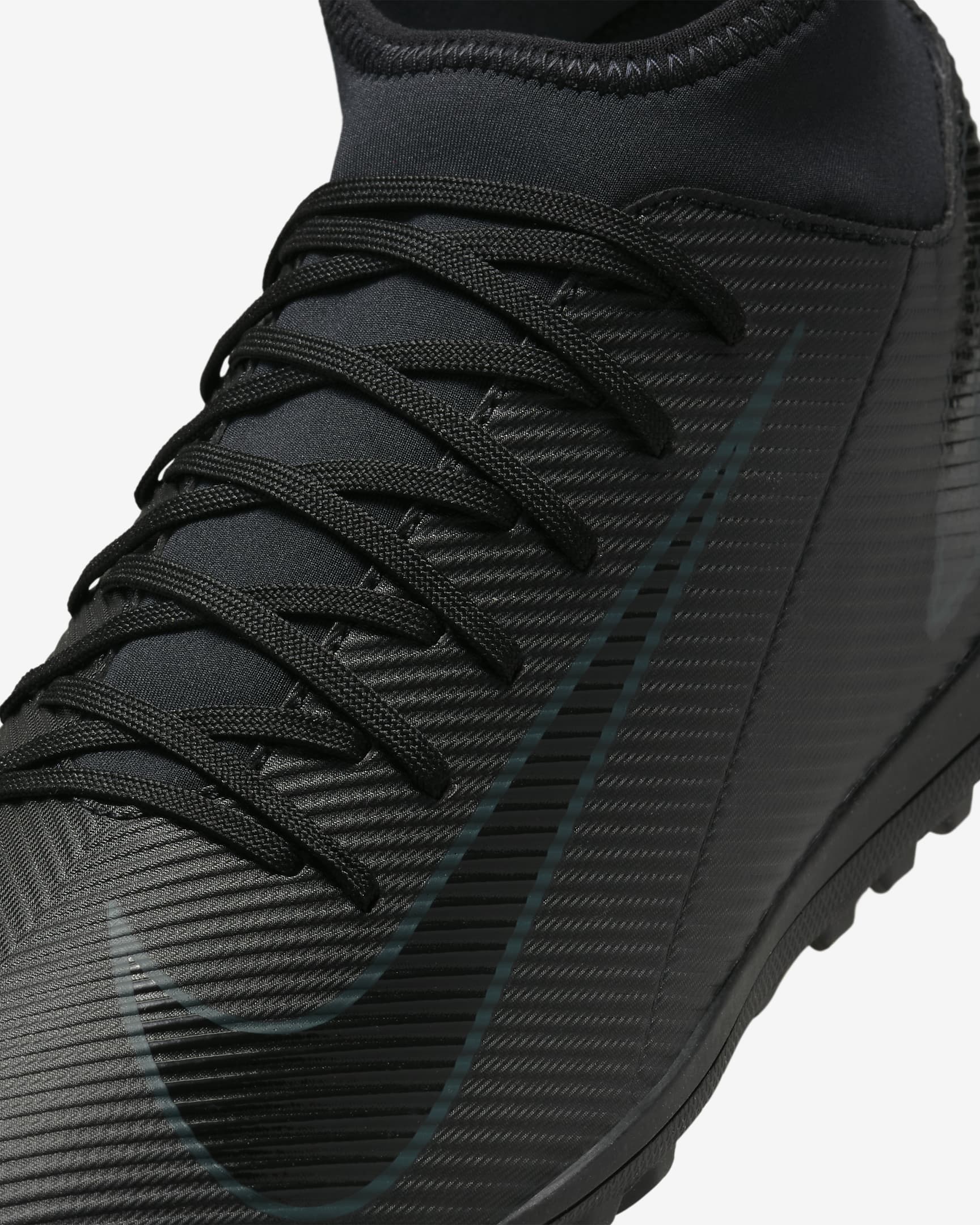 Sapatilhas de futebol de cano alto TF Nike Mercurial Superfly 10 Club - Preto/Deep Jungle/Preto