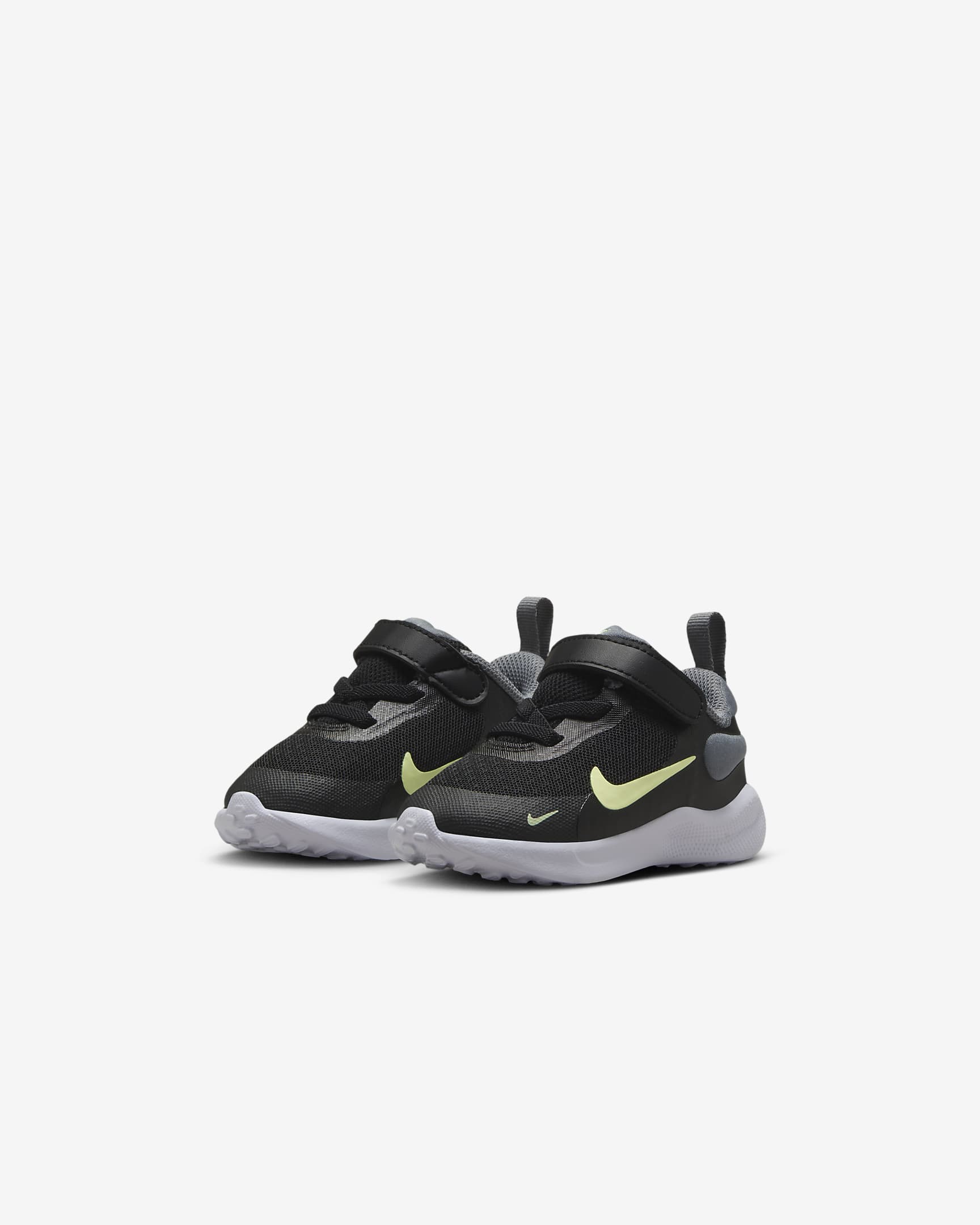 Tenis para bebé e infantil Nike Revolution 7 - Negro/Gris humo/Blanco/Voltio ligero