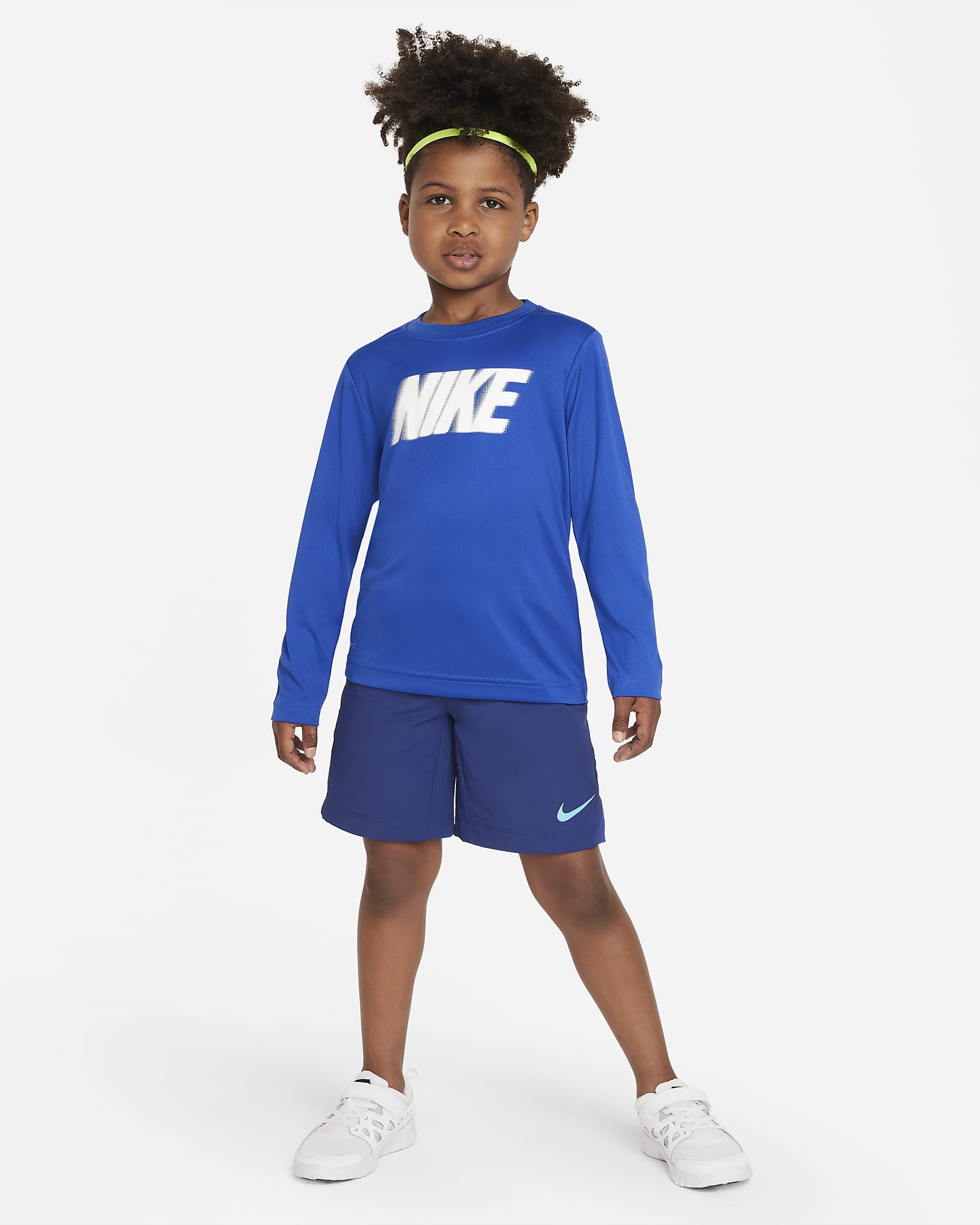 Nike "All Day Play" Long Sleeve Performance Tee Little Kids Dri-FIT Tee - Game Royal