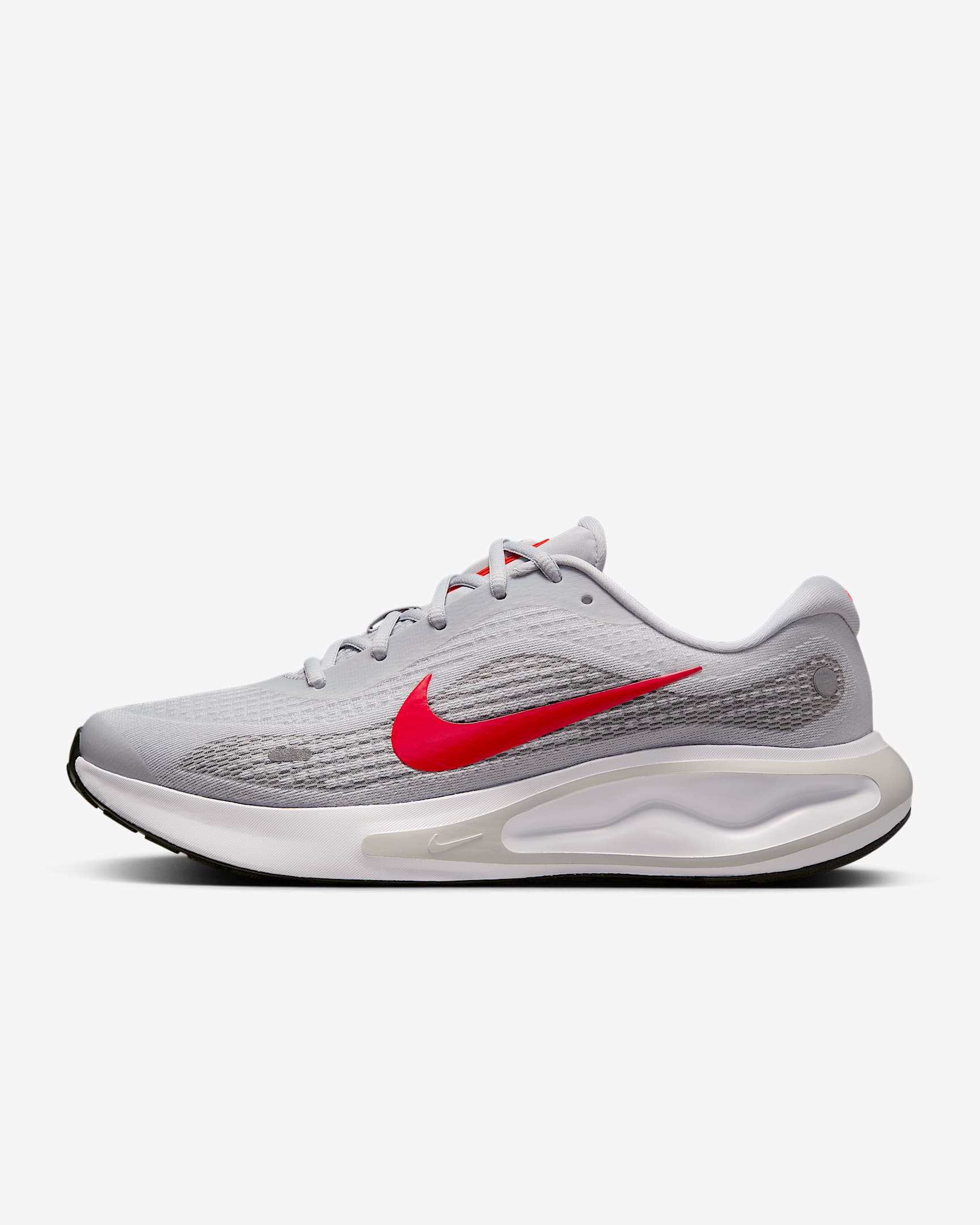 Tenis de correr en pavimento para hombre Nike Journey Run - Platino puro/Blanco/Negro/Carmesí brillante