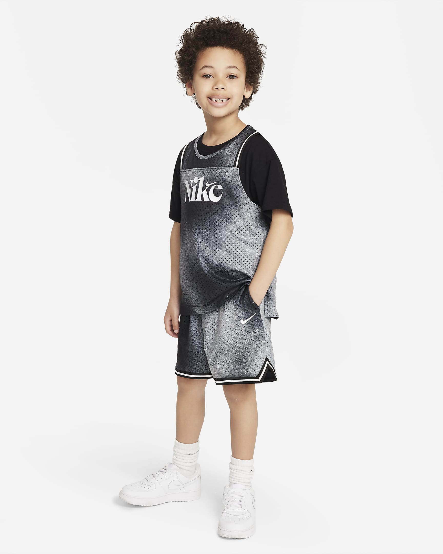 Nike Culture of Basketball Printed Shorts Little Kids Shorts - Black