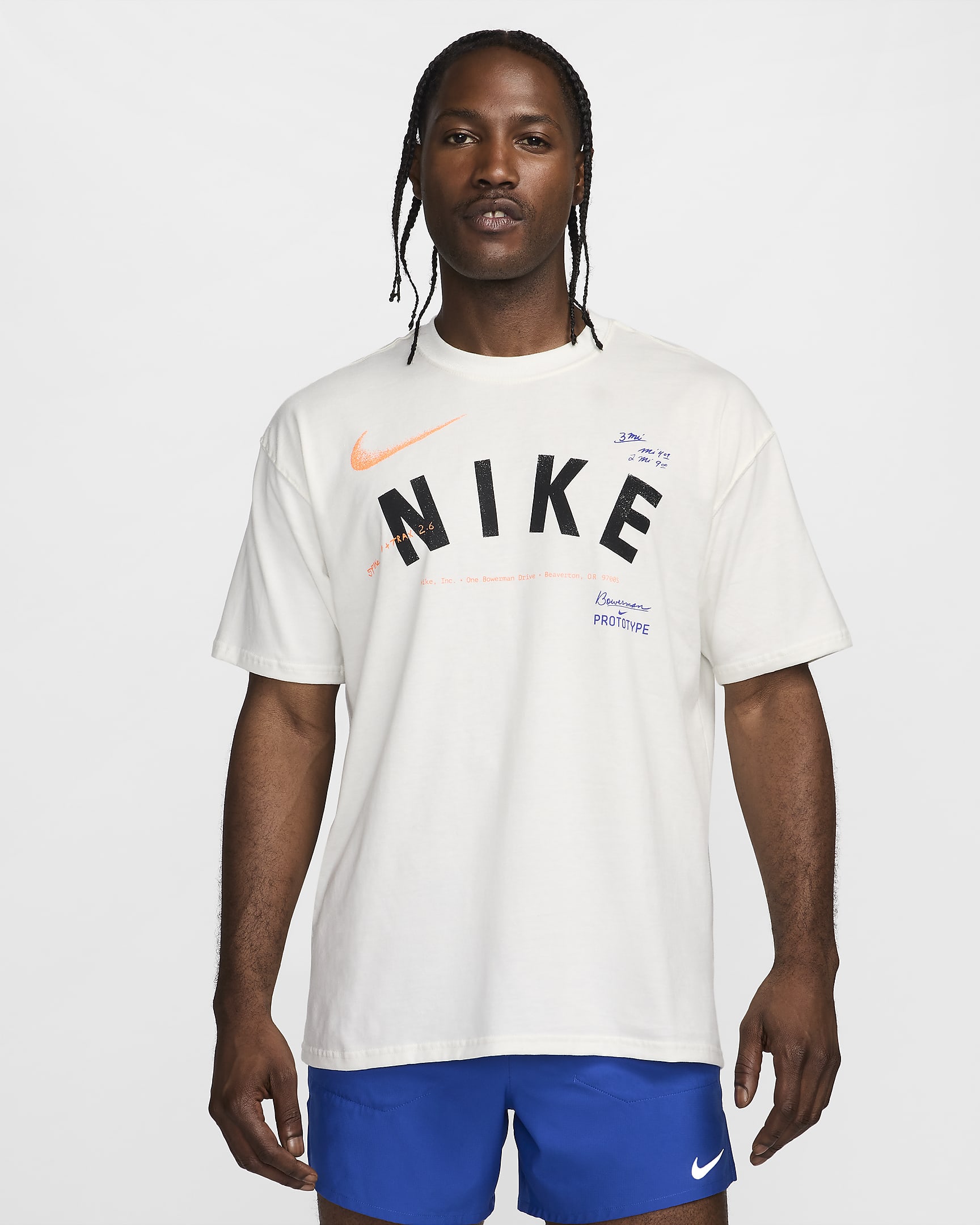 Nike Sportswear Men's Max90 T-Shirt - Sail/Total Orange