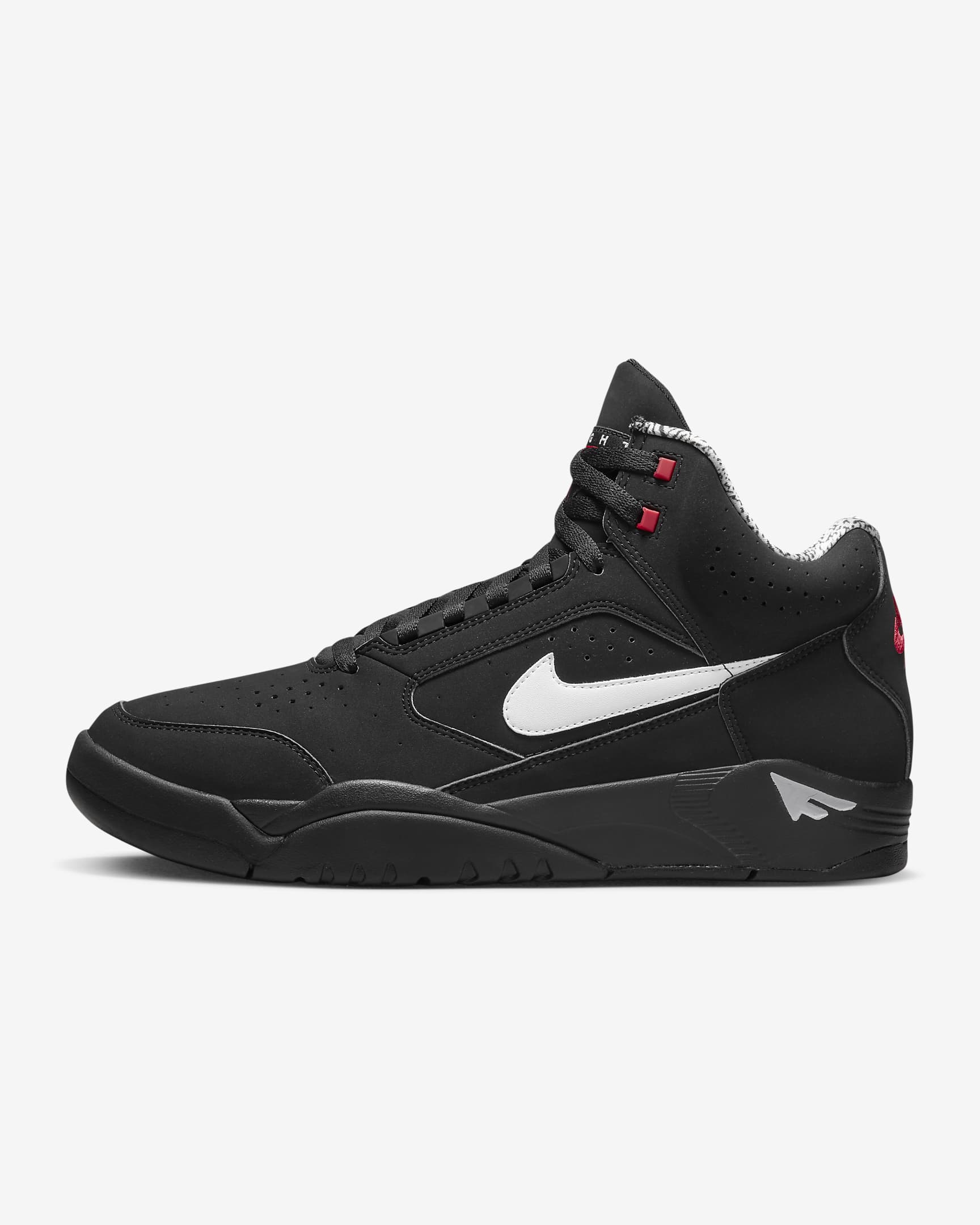 Nike Air Flight Lite Mid Men's Shoes - Black/Varsity Red/White