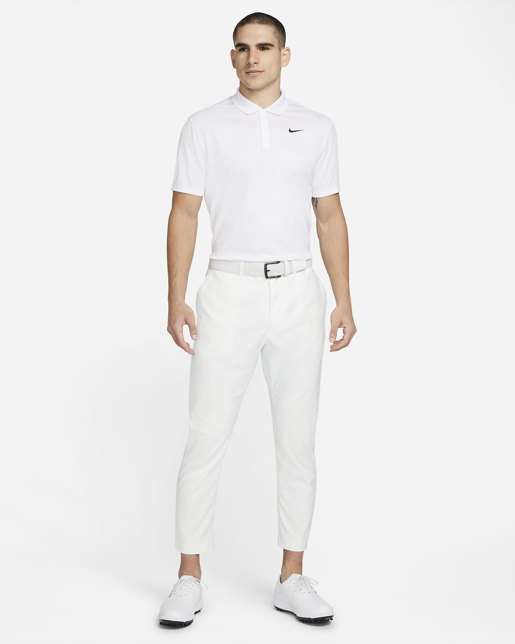 NikeCourt Dri-FIT Tennis-Poloshirt für Herren - Weiß/Schwarz