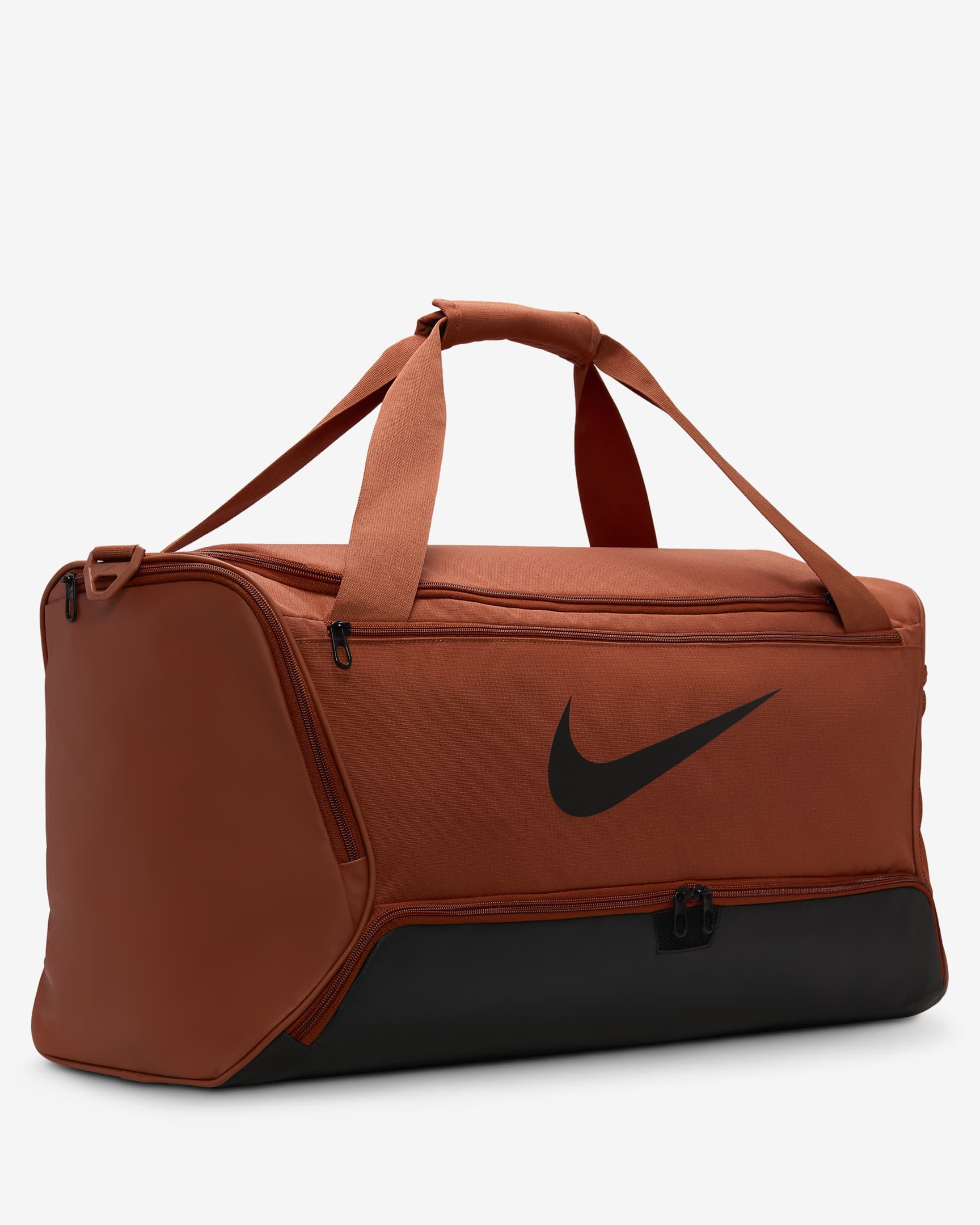 Nike Brasilia 9.5 Training Duffel Bag (Medium, 60L) - Burnt Sunrise/Black/Black