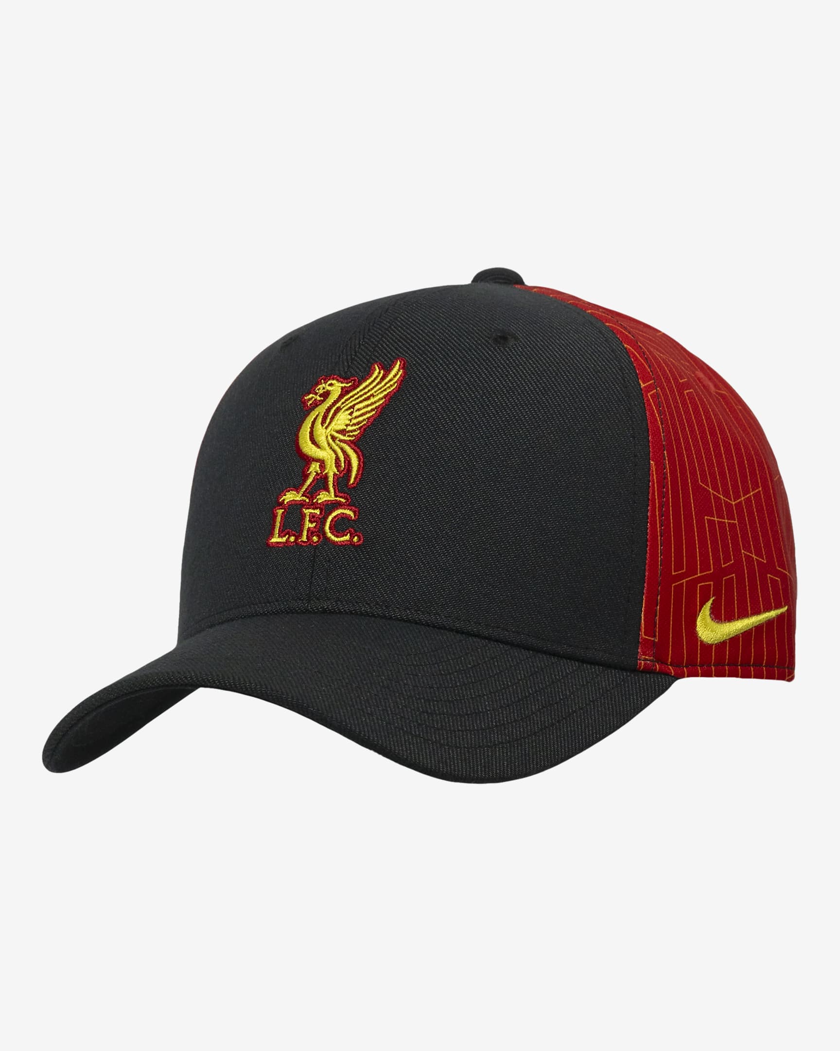 Gorra de rejilla de fútbol Nike Liverpool FC SwooshFlex - Negro