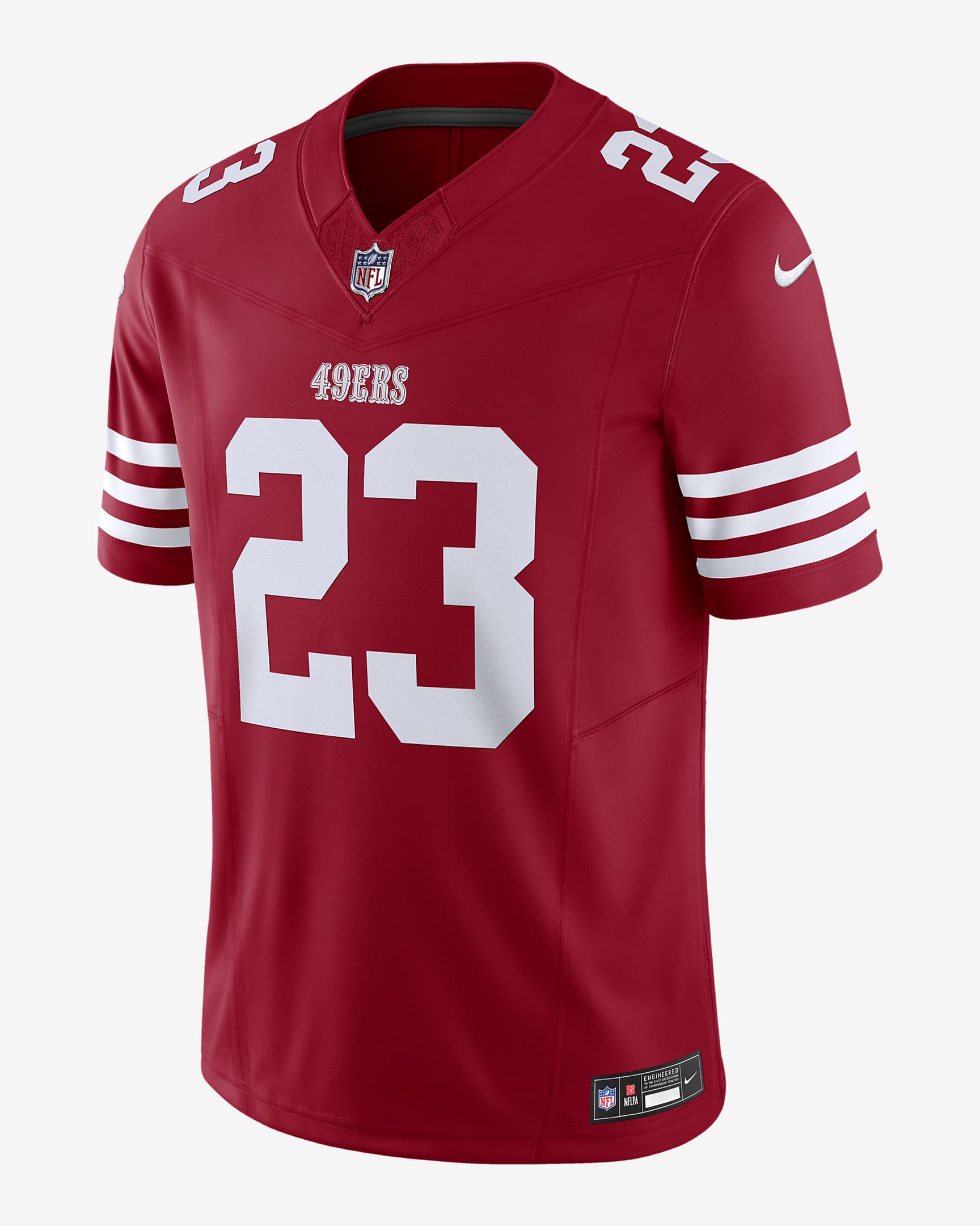 Jersey de fútbol americano Nike Dri-FIT de la NFL Limited para hombre Christian McCaffrey San Francisco 49ers - Escarlata