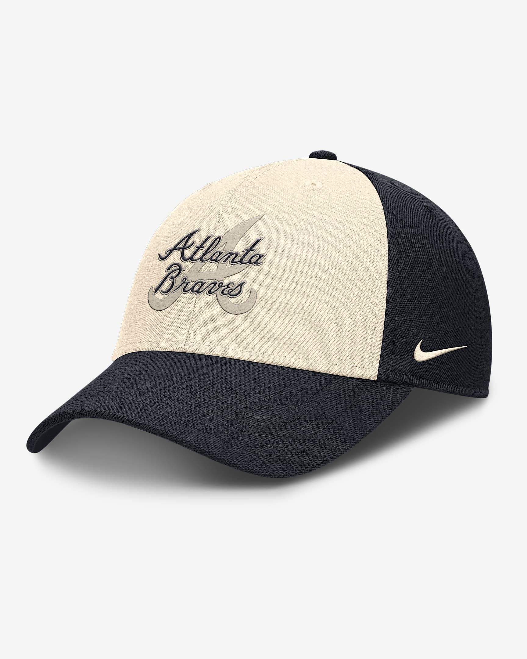 Gorra Nike Dri-FIT de la MLB ajustable para hombre Atlanta Braves Statement Club - Azul marino
