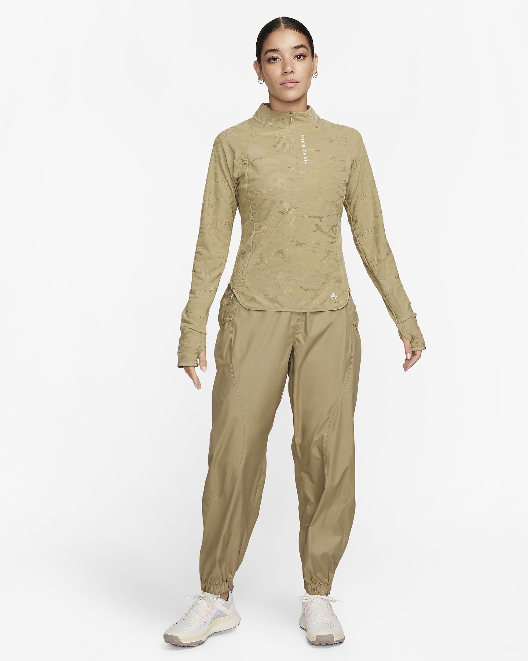 Nike Trail Repel Women's Trail-Running Trousers - Neutral Olive/Neutral Olive/Sea Glass