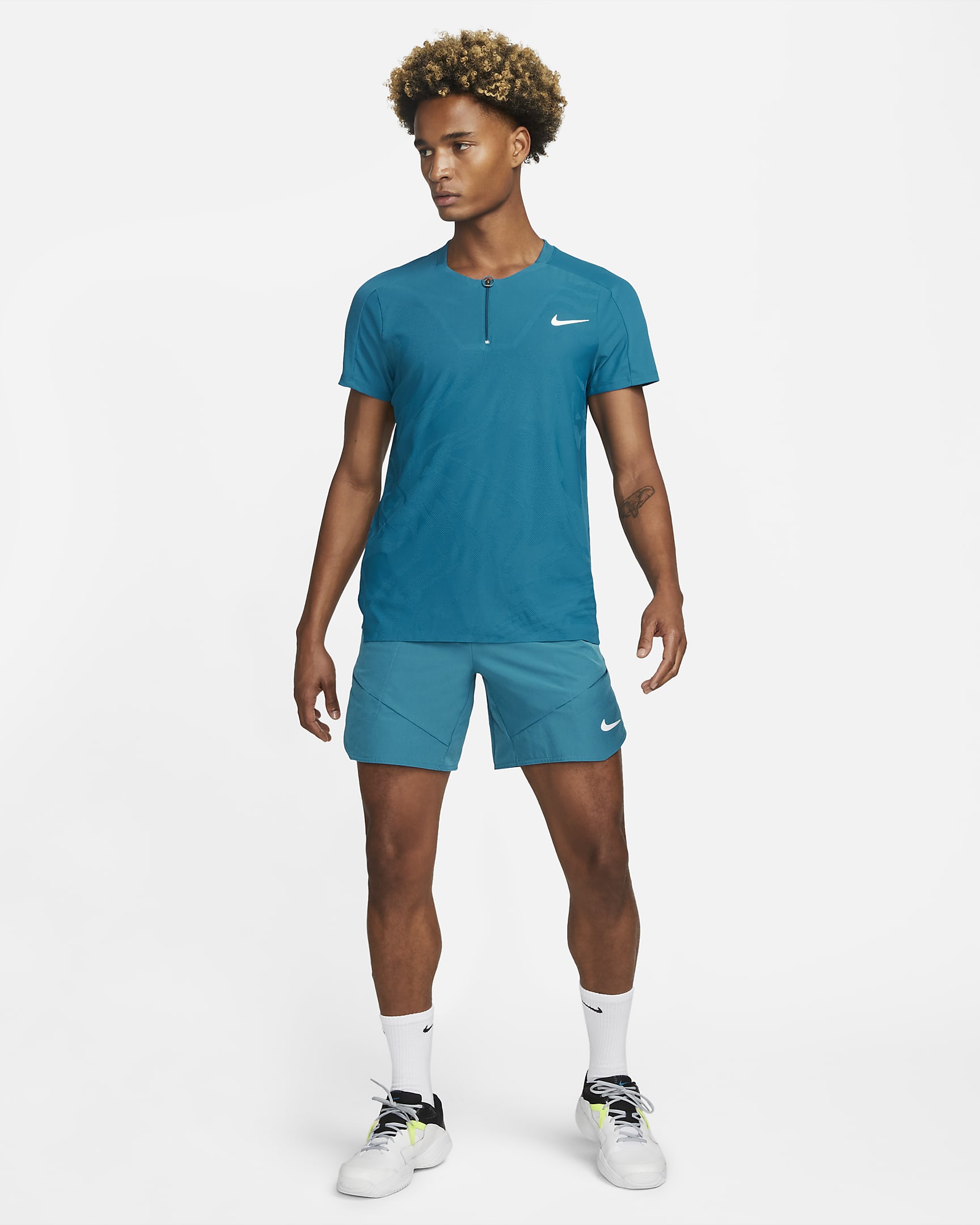 NikeCourt Dri-FIT ADV Slam Men's Tennis Polo - Green Abyss/White