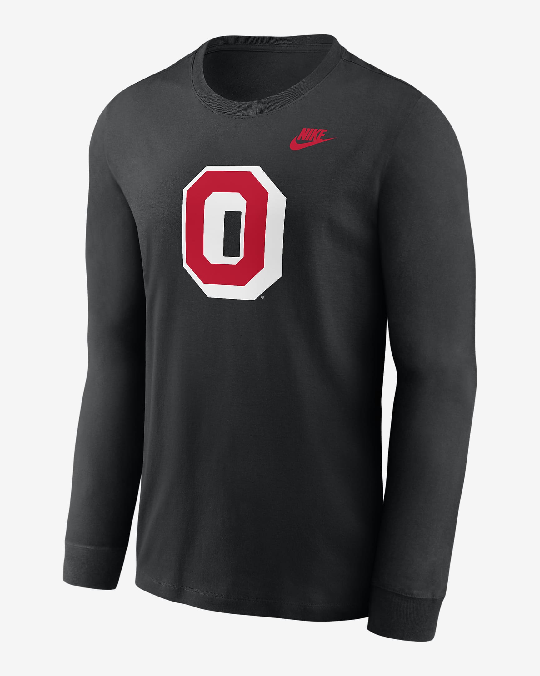 Ohio State Buckeyes Legacy Primary Logo Men's Nike College Long-Sleeve T-Shirt - Black