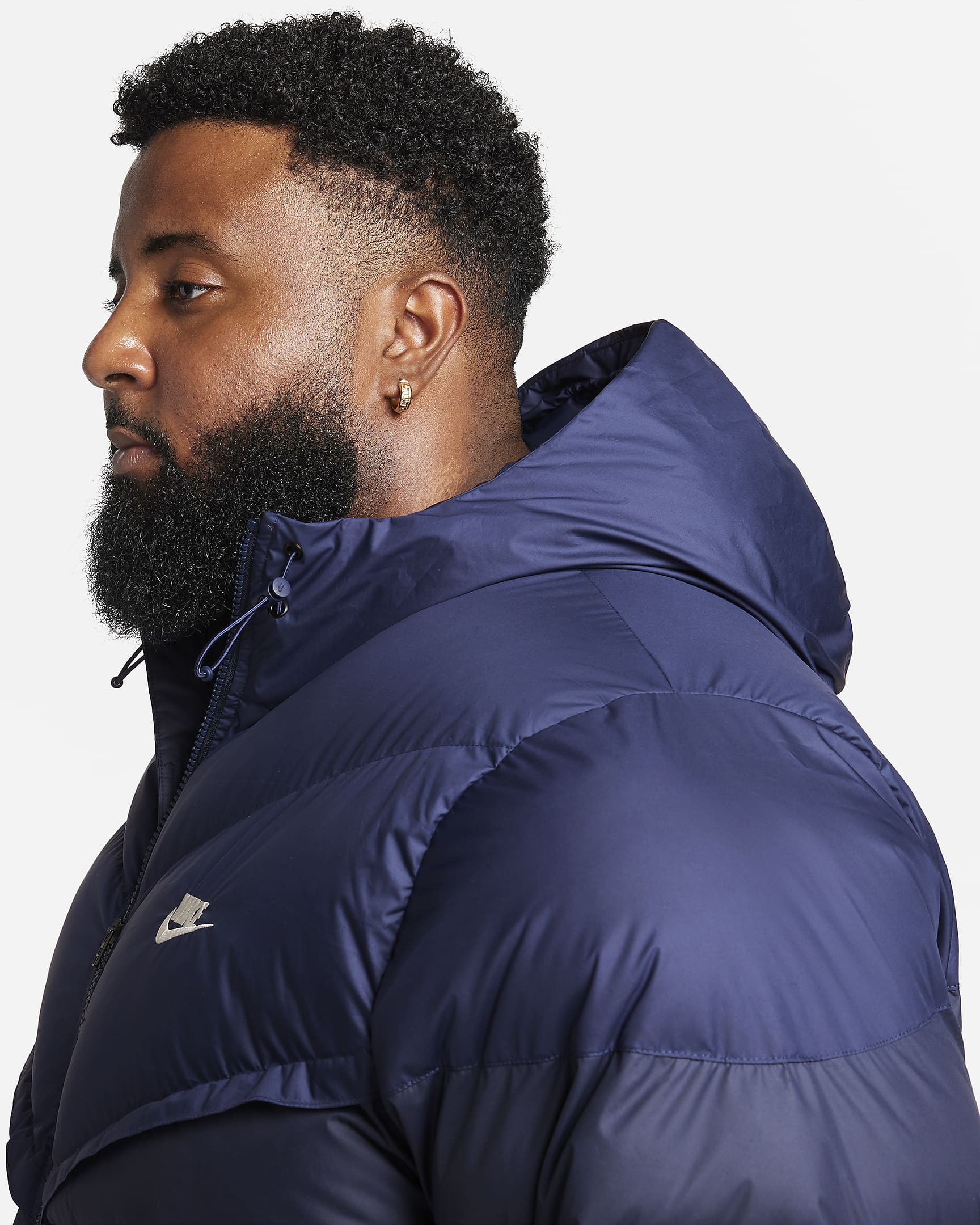 Męska kurtka puchowa z kapturem Storm-FIT Nike Windrunner PrimaLoft® - Midnight Navy/Obsidian/Sail