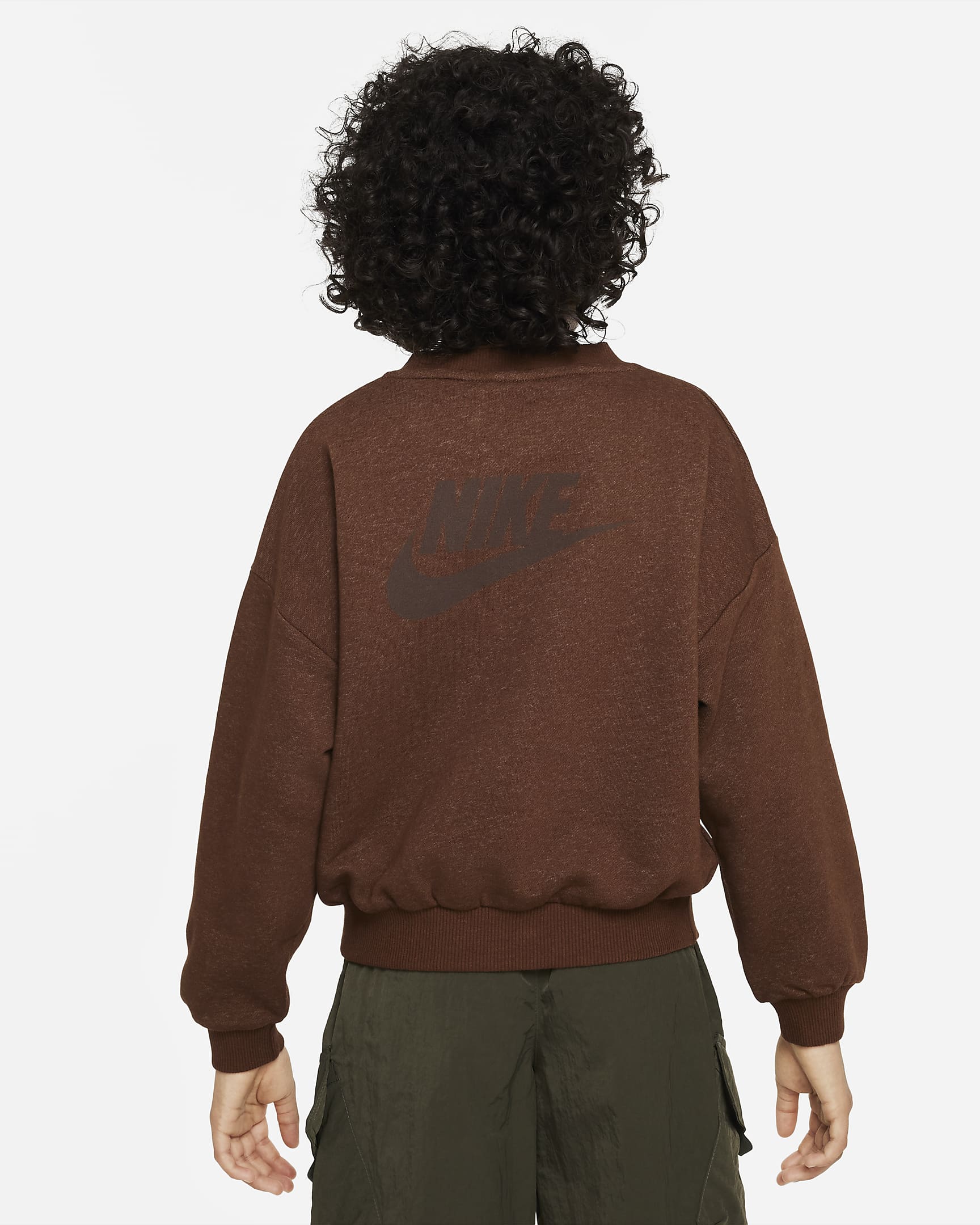 Nike Sportswear Icon Fleece Big Kids' Oversized Sweatshirt.