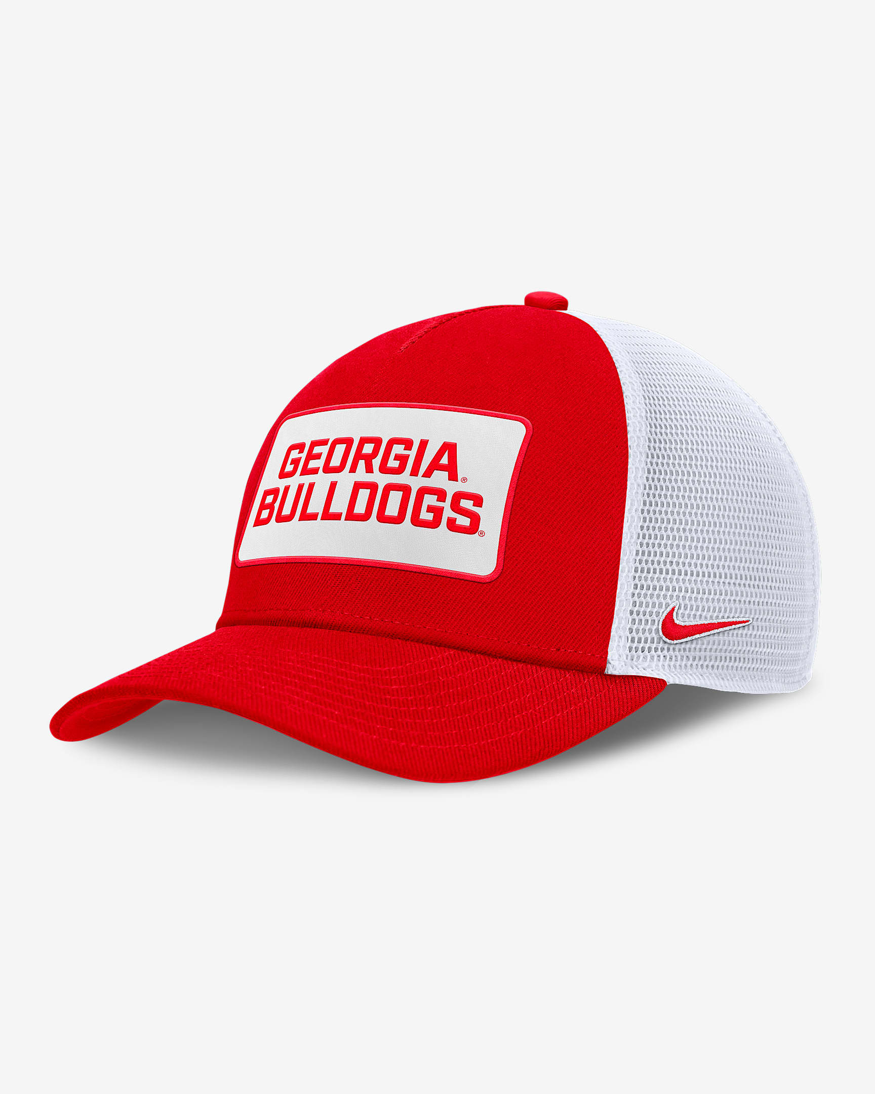 Georgia On-Field Rise Men's Nike College Trucker Adjustable Hat - University Red