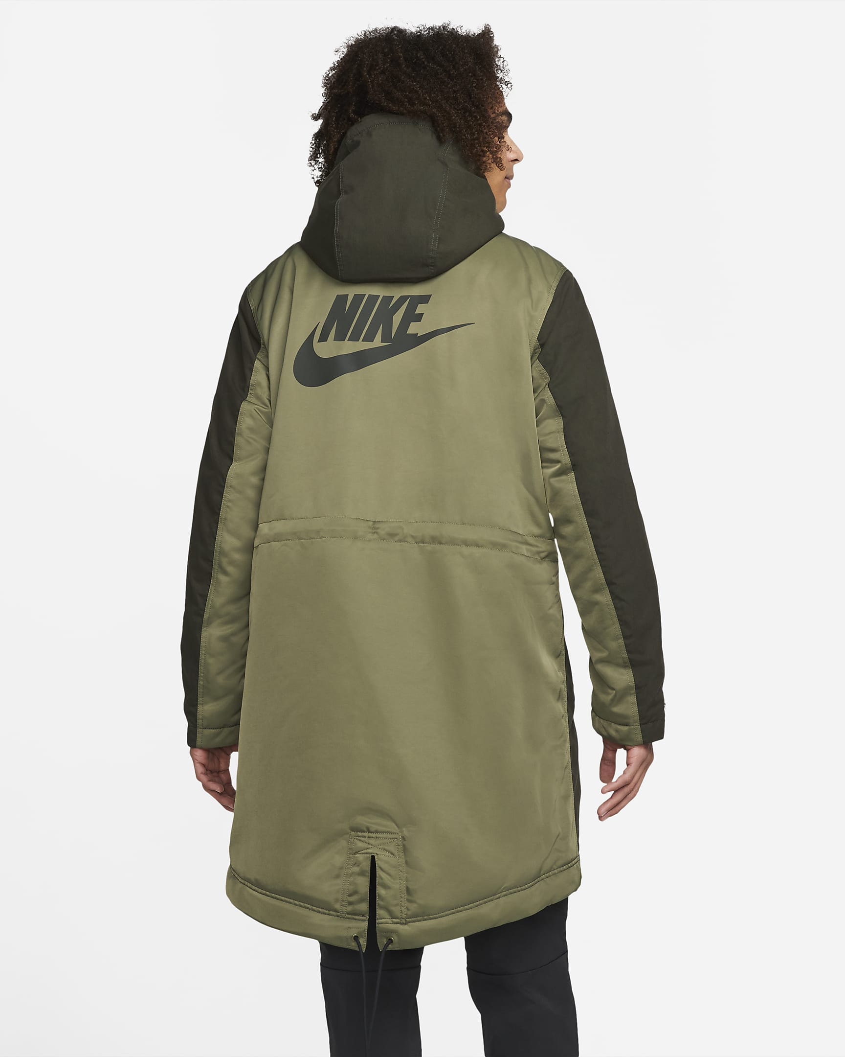 Parka White Space para hombre Nike Sportswear Therma-FIT - Secuoya/Oliva medio/Piedra claro/Secuoya