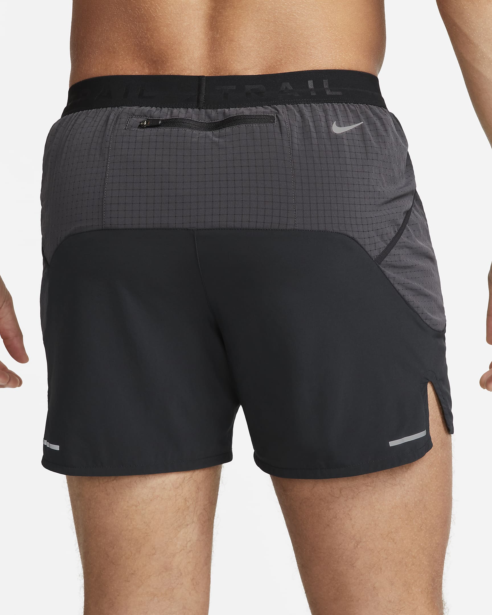 Nike Trail Second Sunrise Men's Dri-FIT 13cm (approx.) Brief-Lined Running Shorts - Black/Dark Smoke Grey/White