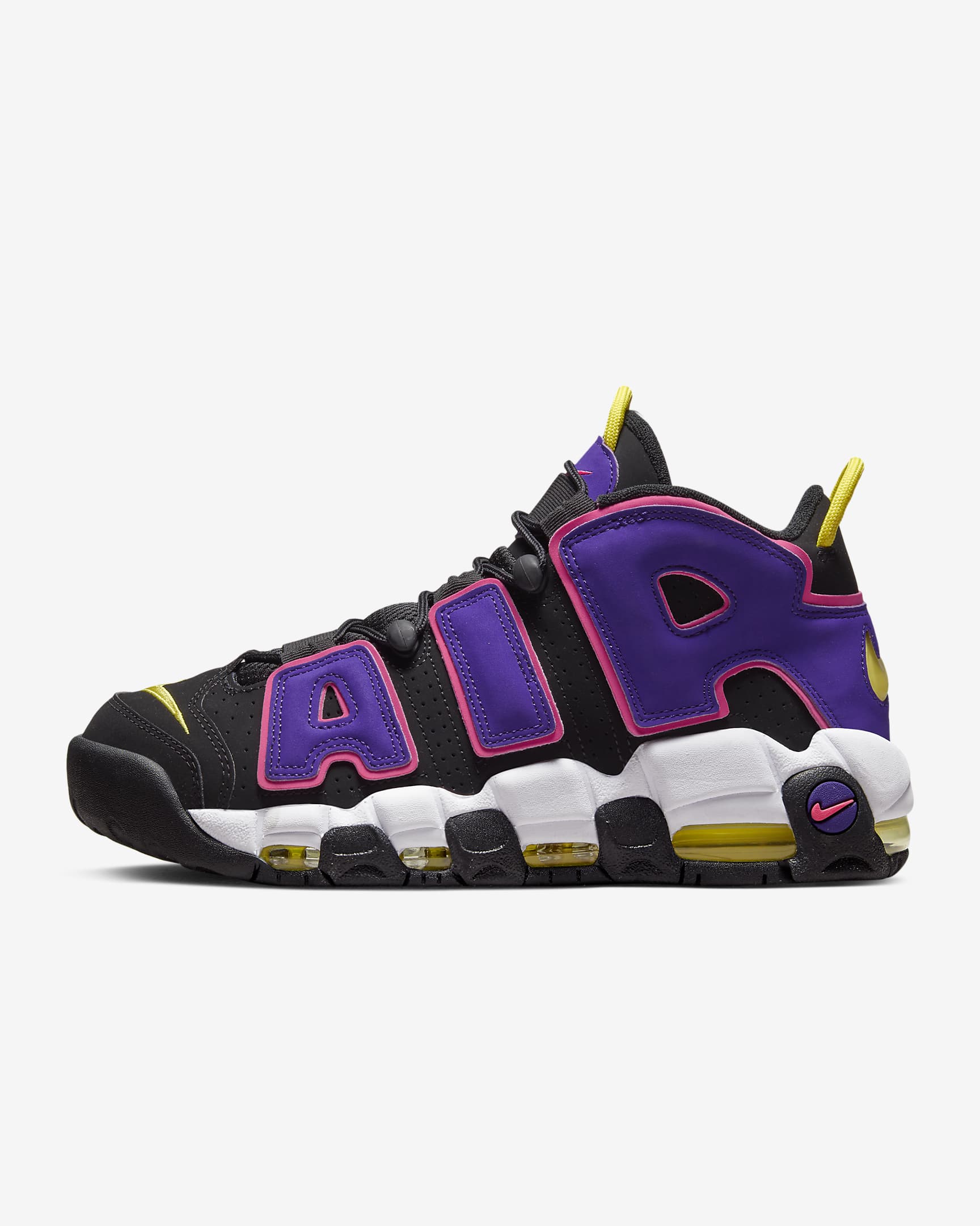 Calzado para hombre Nike Air More Uptempo '96 - Negro/Morado cancha/Hiperrosa/Multicolor