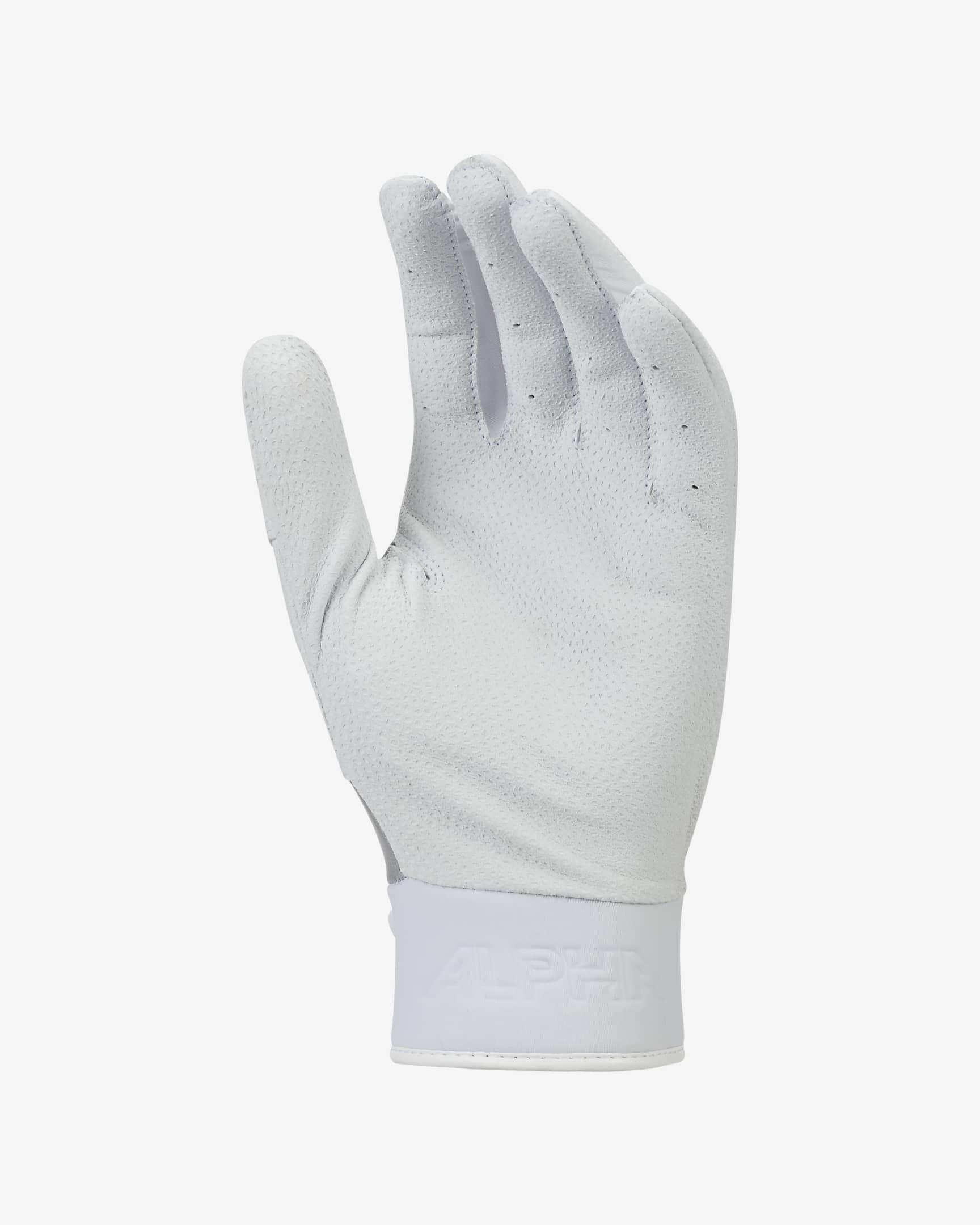 Nike Alpha Varsity Batting Gloves (1 Pair) - White