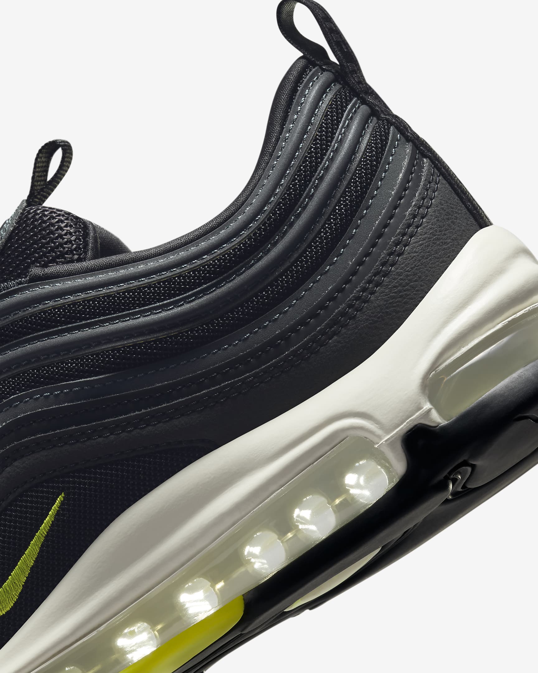 Nike Air Max 97 男鞋 - 黑色/Dark Smoke Grey/Phantom/Cyber