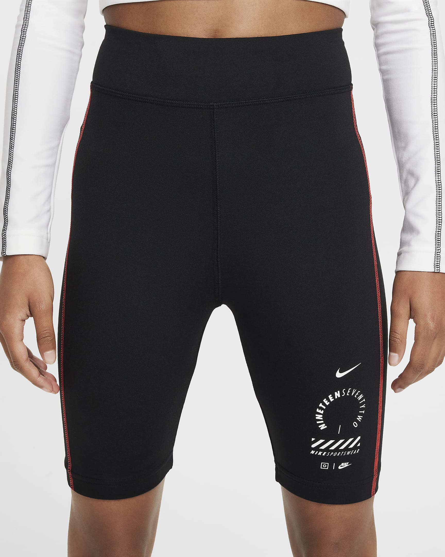 Nike Sportswear Bike-Shorts (ca. 18 cm) für ältere Kinder (Mädchen) - Schwarz