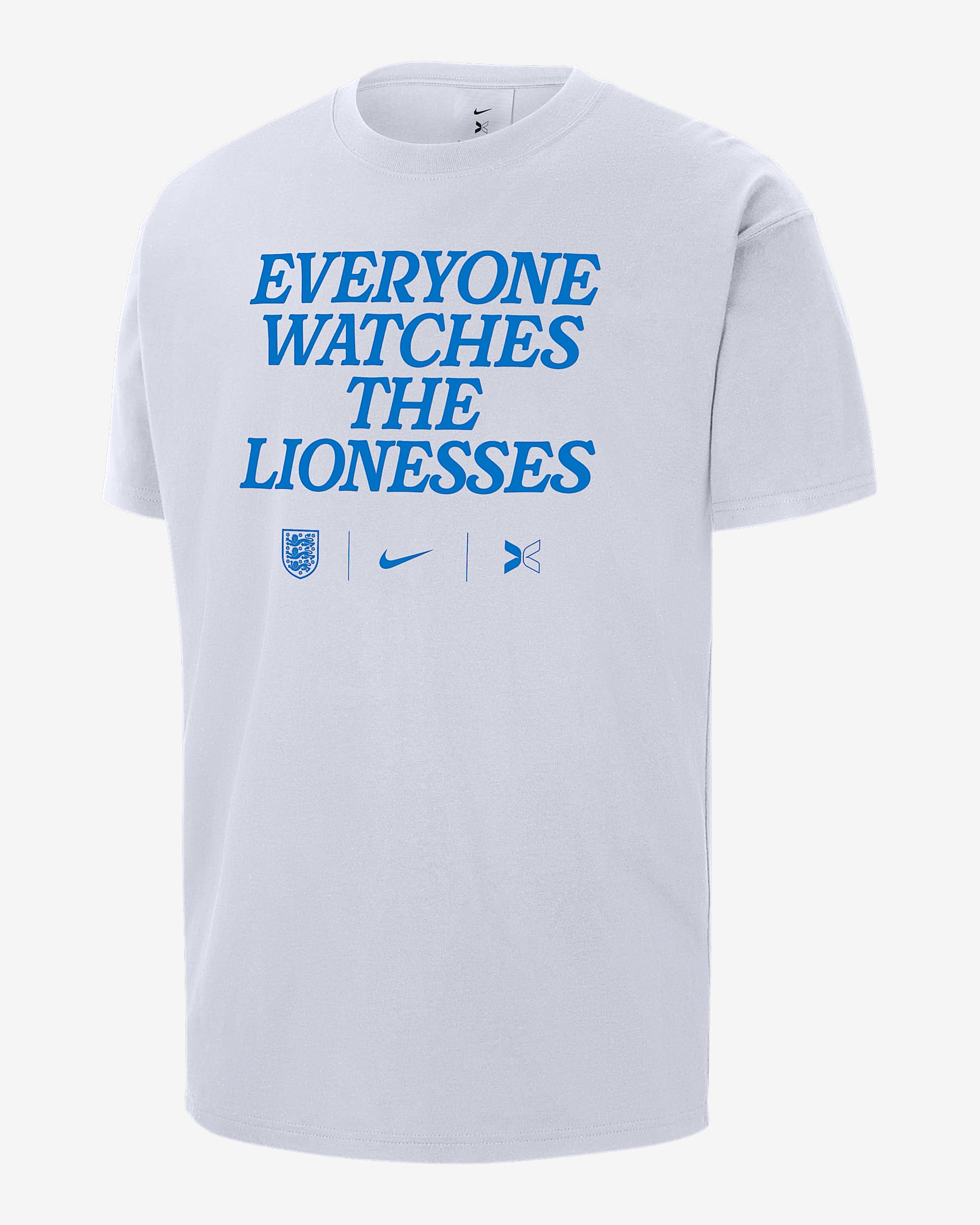 Everyone Watches Women's Sports™ "England" Nike by TOGETHXR Soccer T-Shirt - White