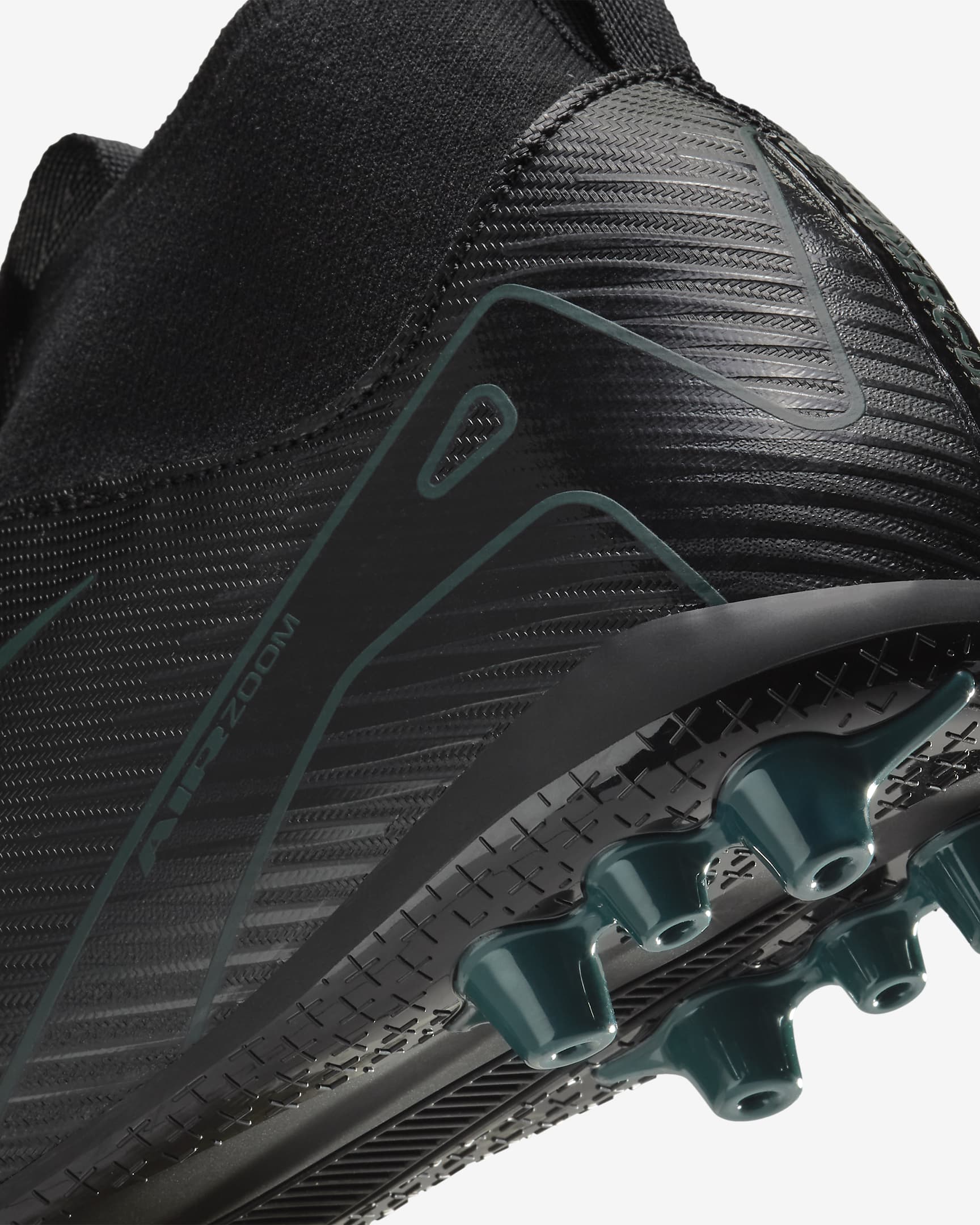 Chaussure de foot montante à crampons pour terrain synthétique Nike Jr. Mercurial Superfly 10 Academy pour enfant/ado - Noir/Deep Jungle/Noir