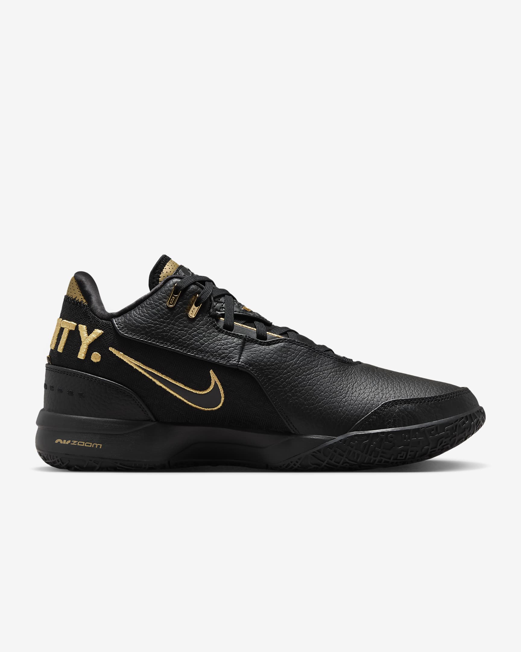 Scarpa da basket LeBron NXXT Gen AMPD - Bianco/Nero/Oro