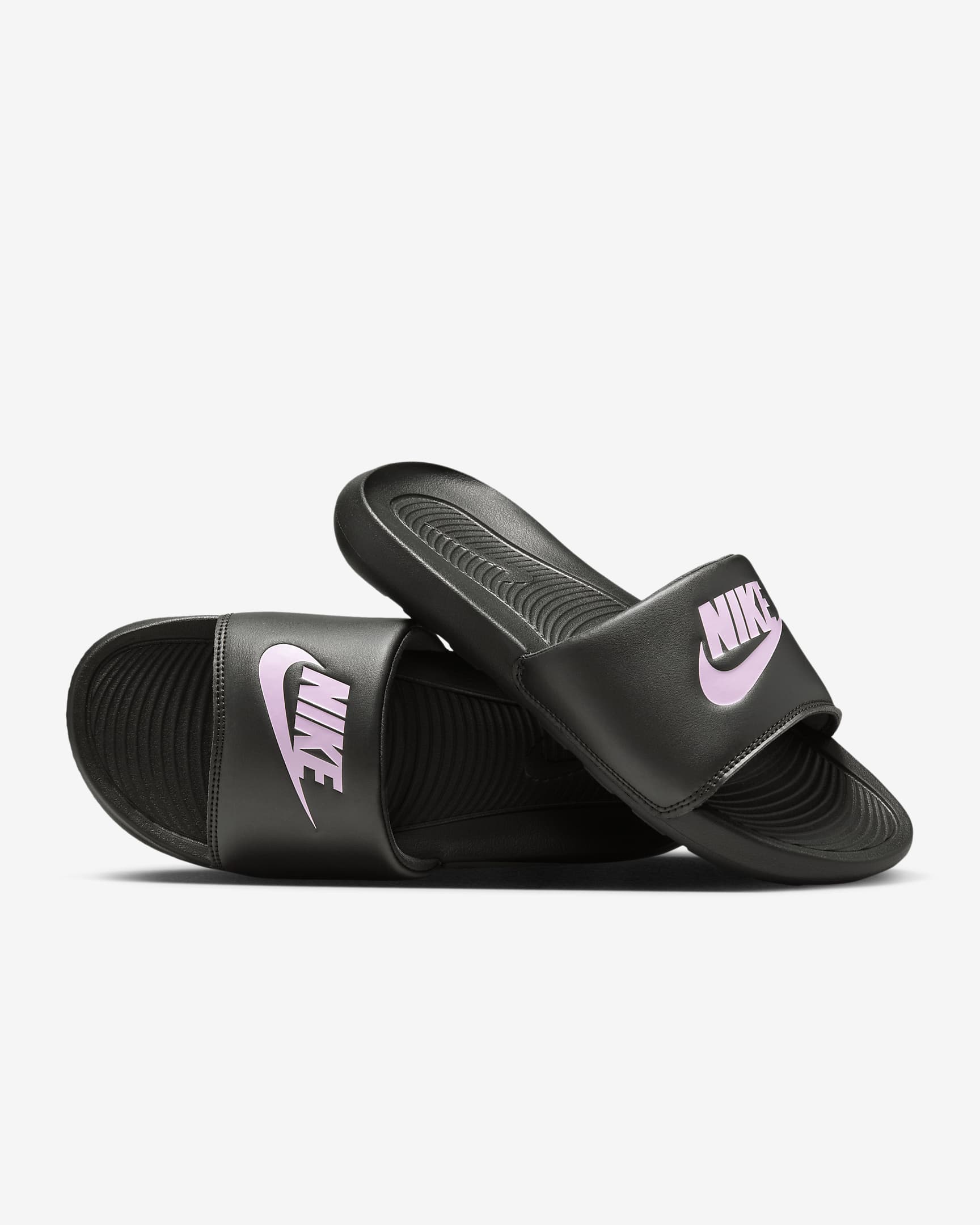 Chancla para mujer Nike Victori One - Negro/Negro/Rosa ártico claro