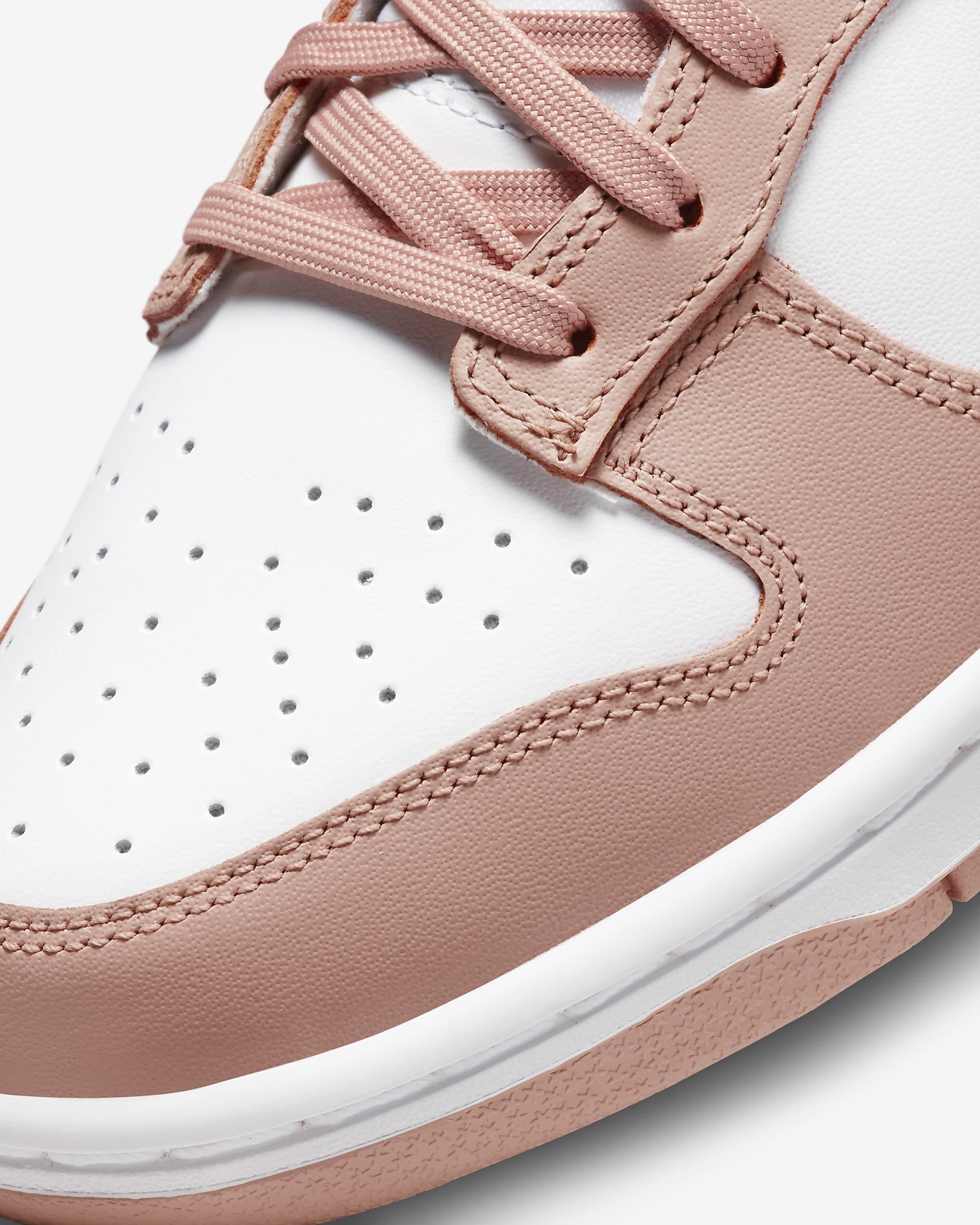 Nike Dunk Low Damesschoenen - Wit/Rose Whisper