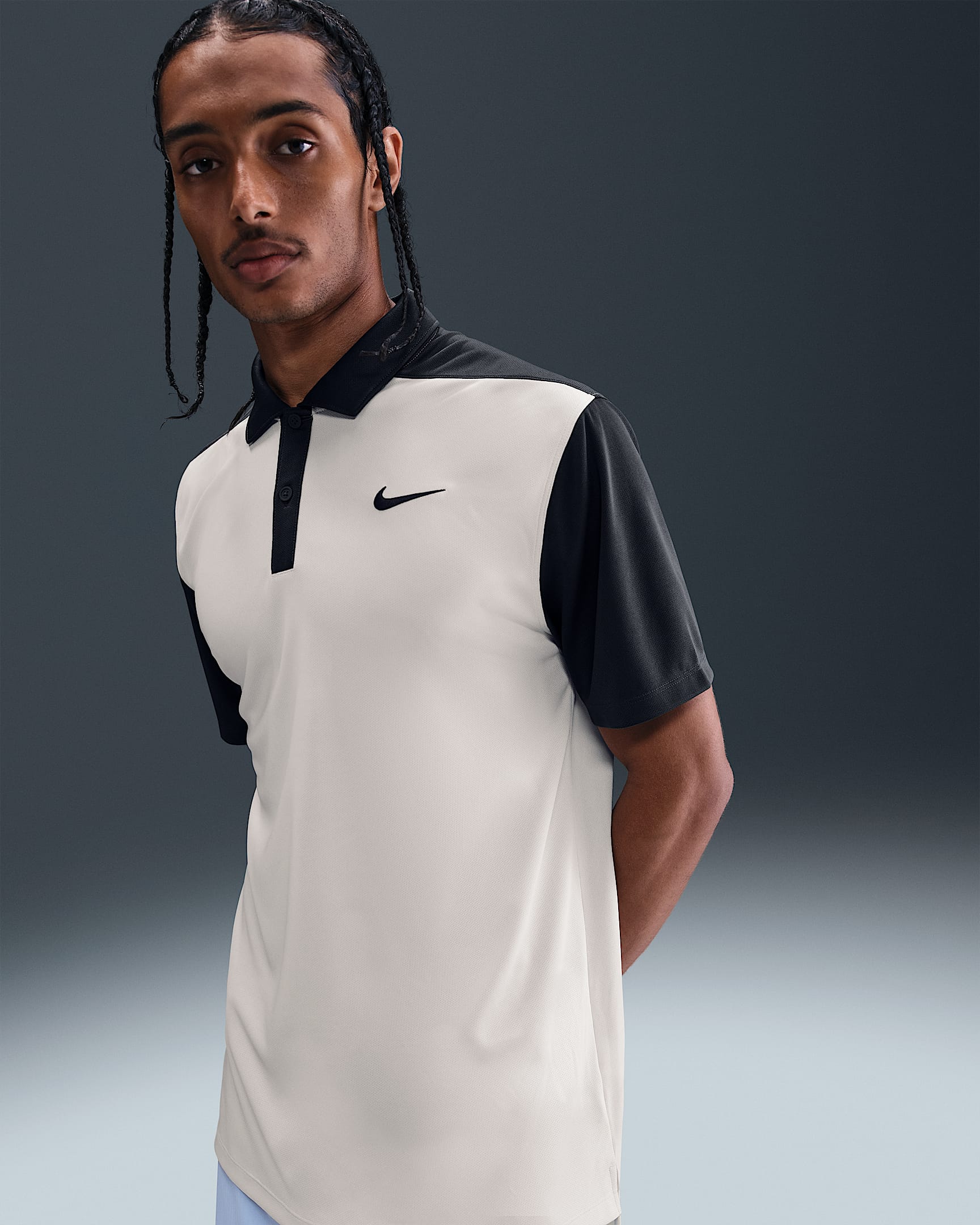 Nike Victory+ Men's Dri-FIT Golf Polo - Light Orewood Brown/Anthracite/Black