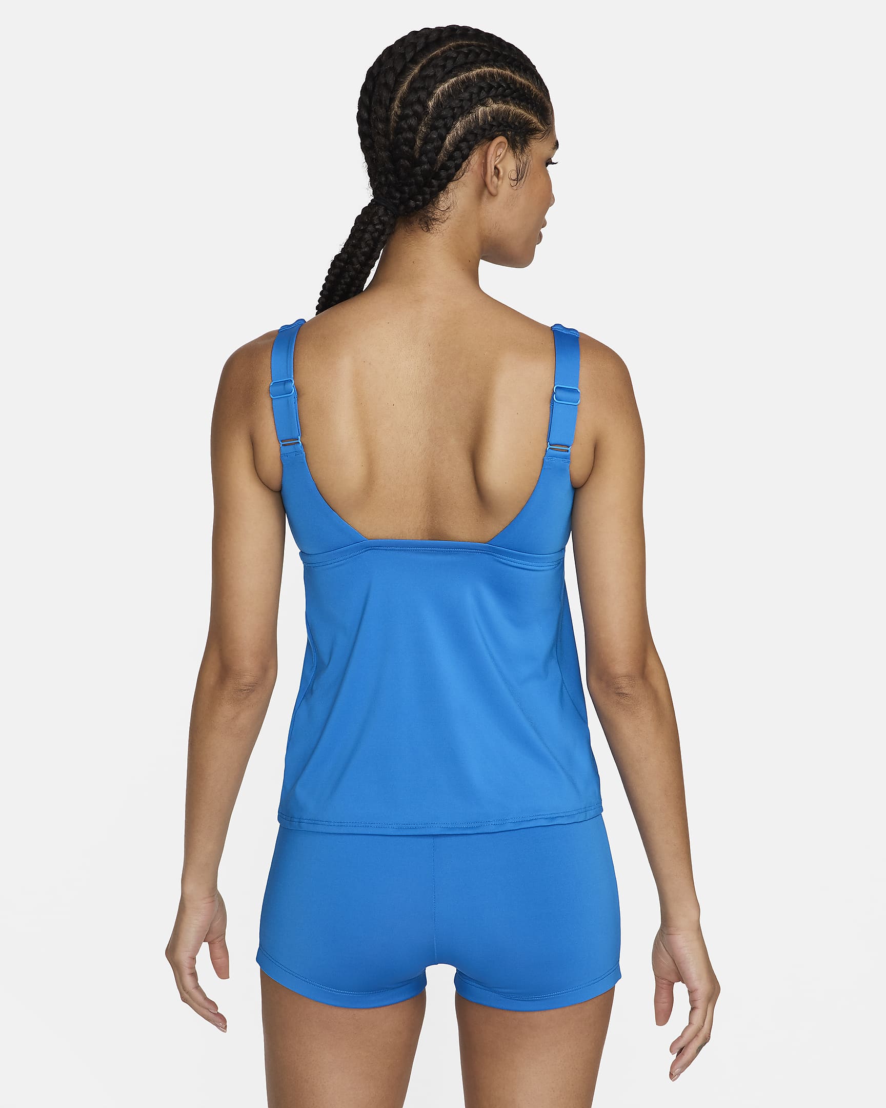 Top de traje de baño para mujer Nike Tankini - Azul foto