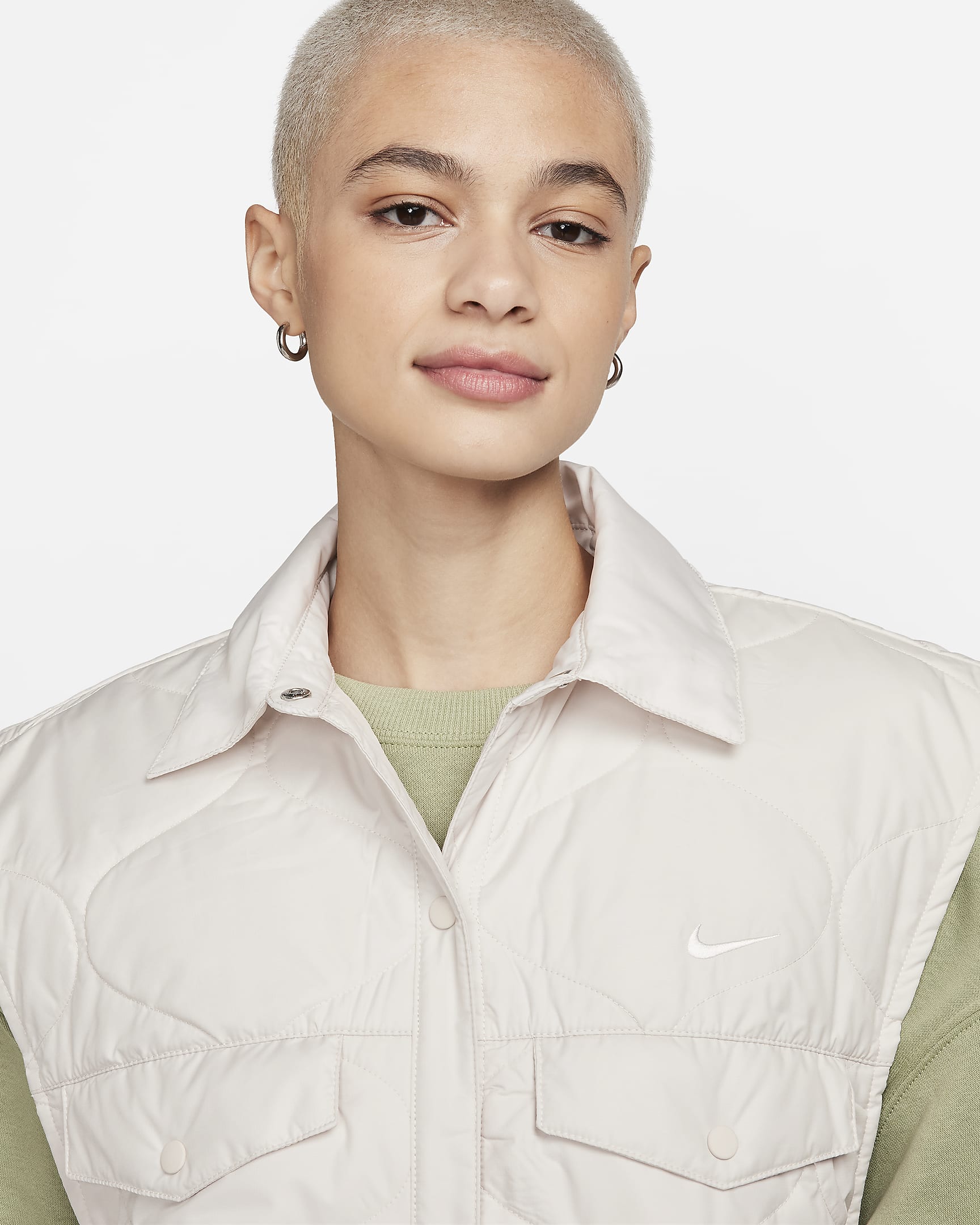 womens black nike gilet