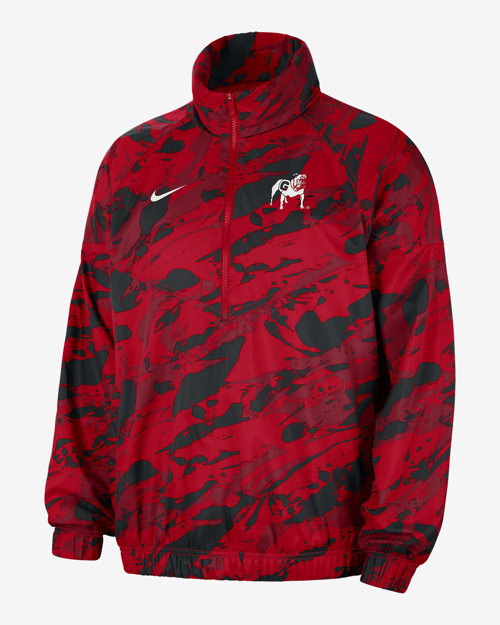 Georgia Windrunner Men's Nike College Anorak Jacket - University Red/Summit White