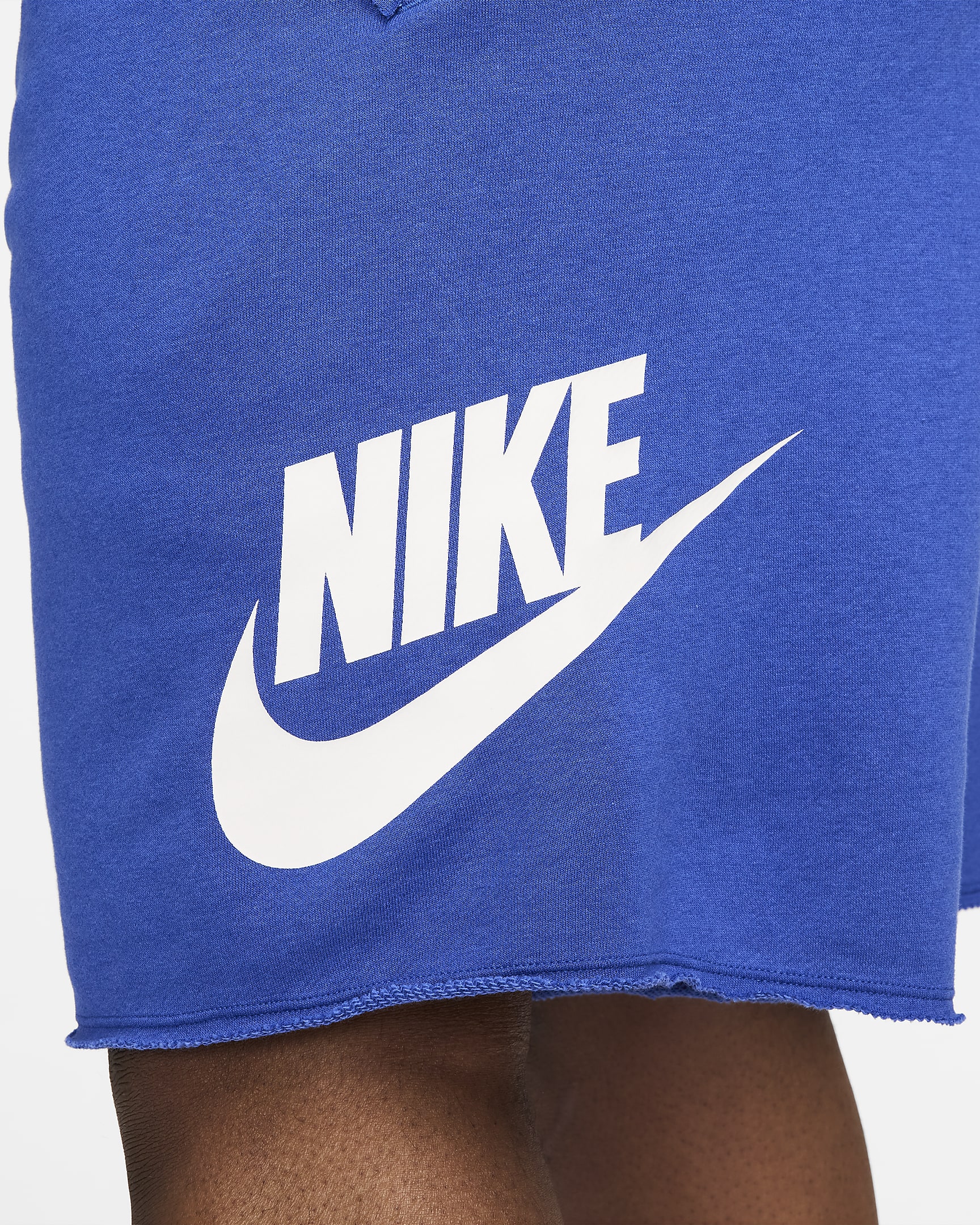 Shorts in French Terry Nike Club Alumni – Uomo - Game Royal/Bianco/Bianco