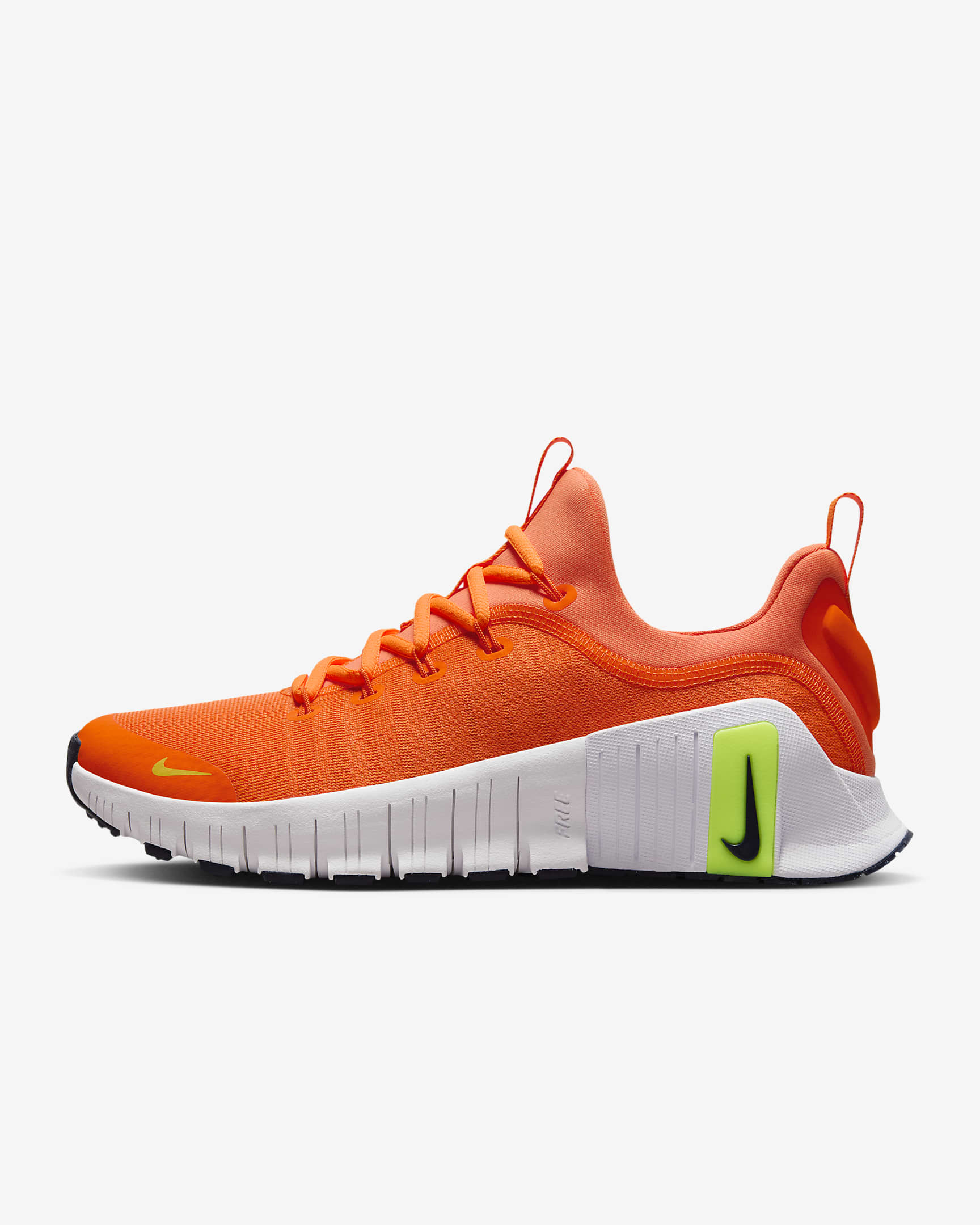 Nike Free Metcon 6 Women's Workout Shoes - Total Orange/Football Grey/Volt/Obsidian