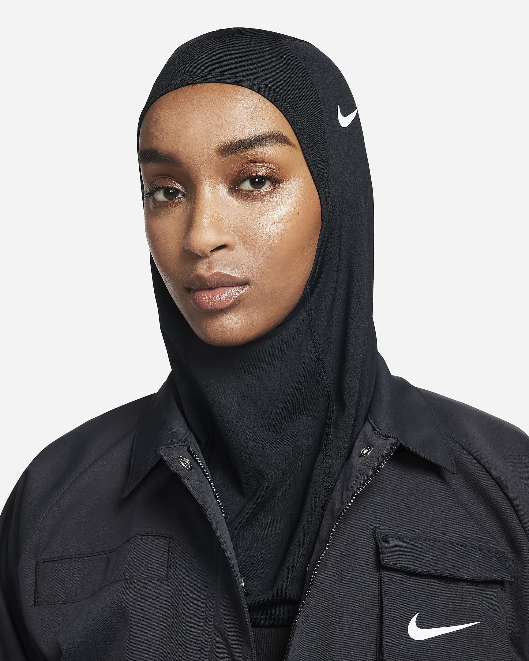 Nike Pro Hijab 2.0 - Zwart/Wit