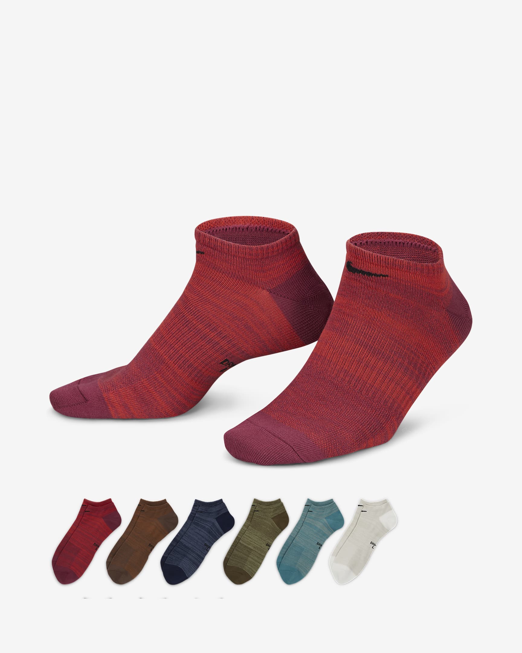Nike Everyday Lightweight No-Show Training Socks (6 Pairs) - Multi-Color