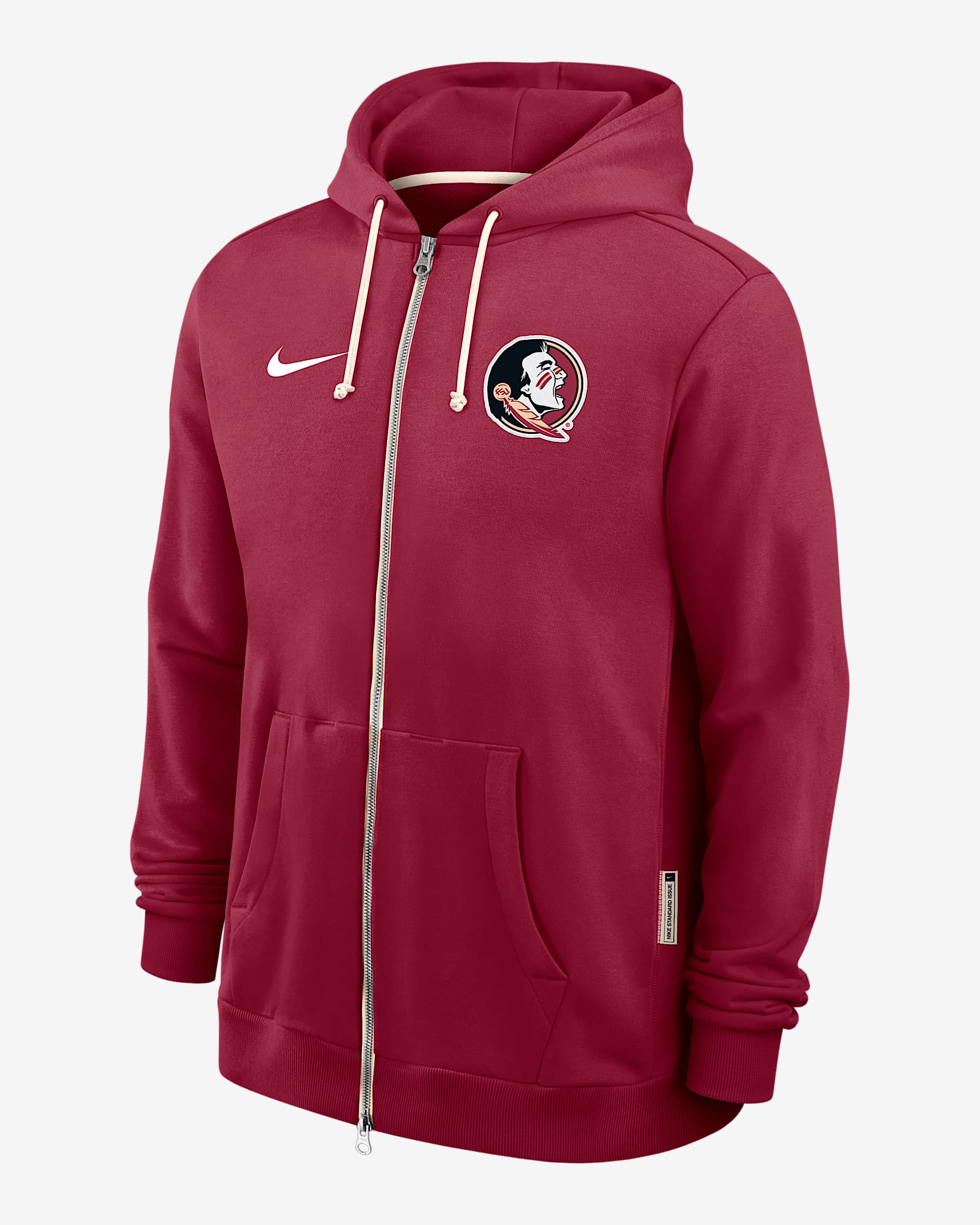 Florida State Sideline Men's Nike Dri-FIT College Full-Zip Hoodie - Garnet