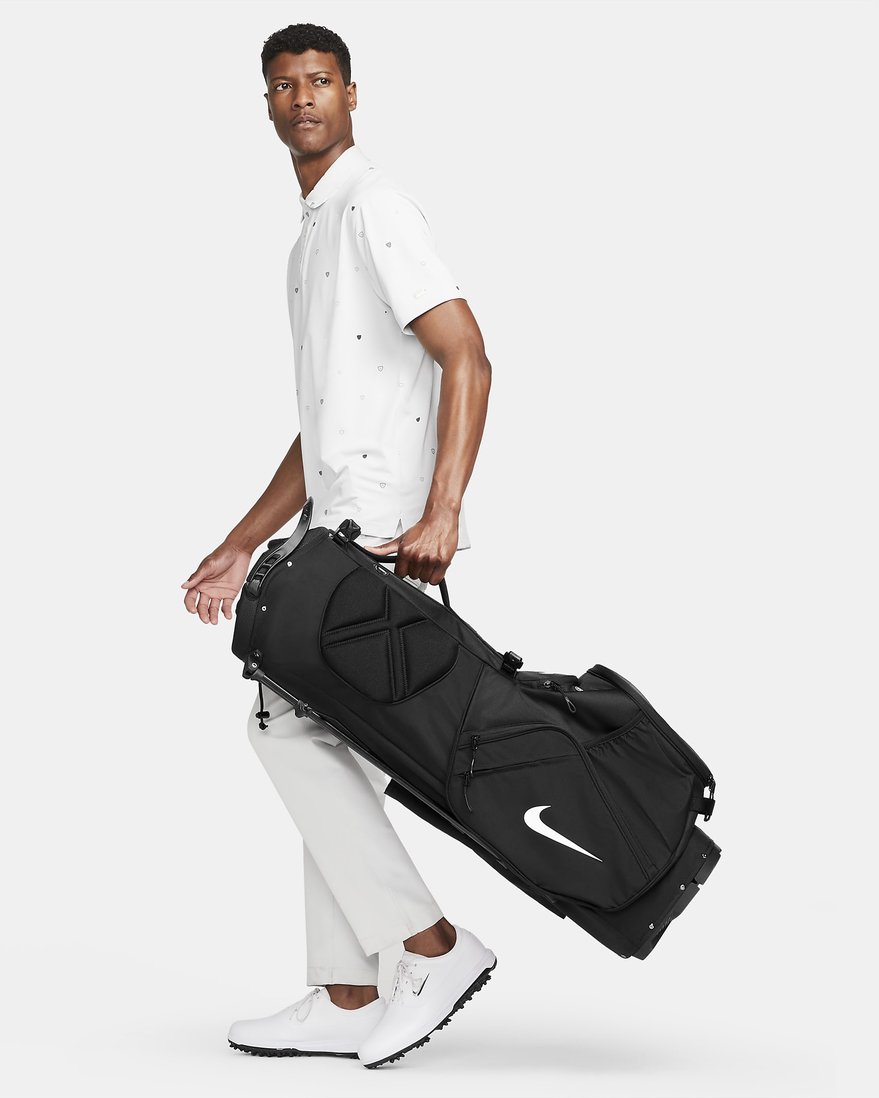 Nike Air Hybrid 2 Golf Bag - Black/Black/White