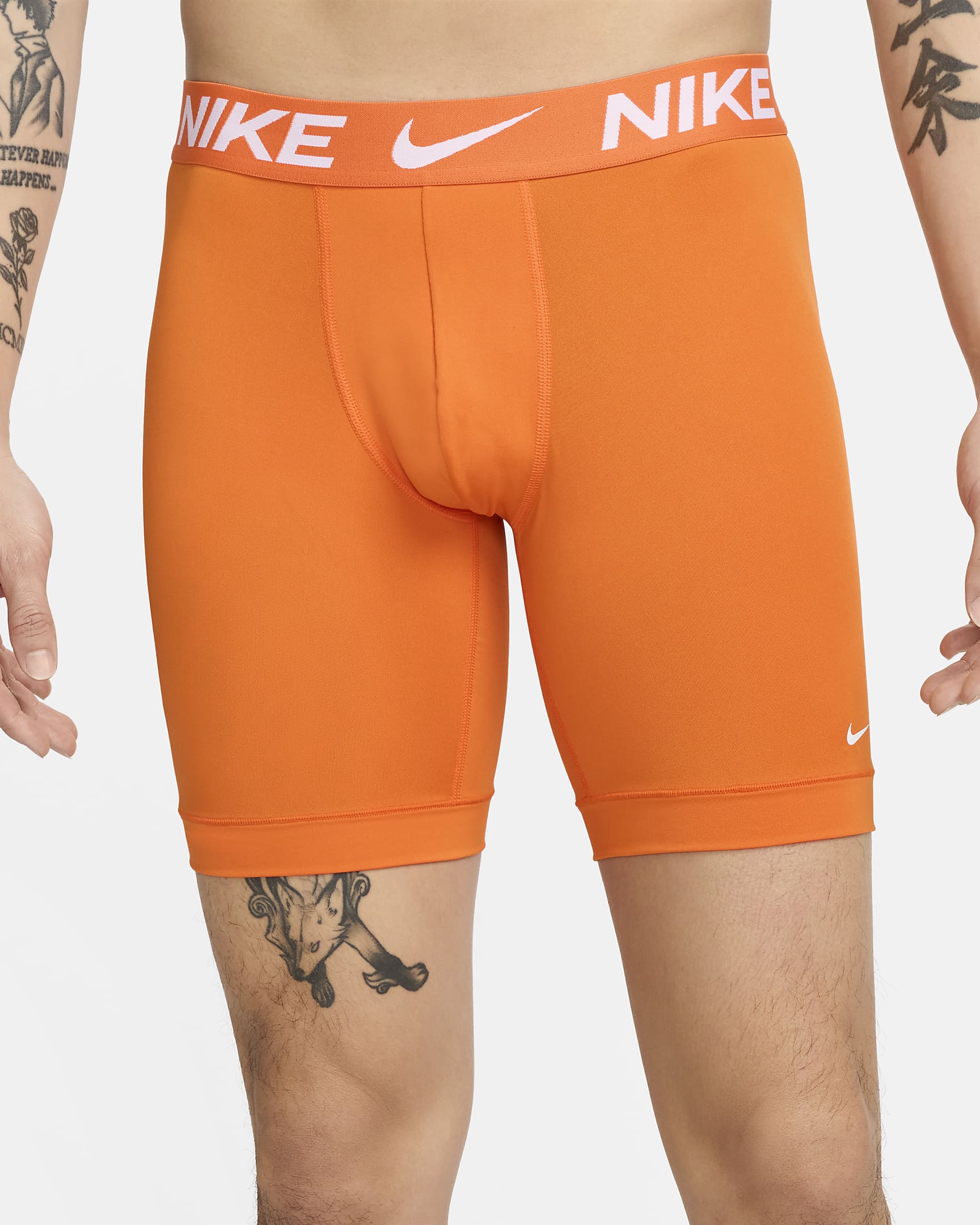 Nike Dri-FIT Essential Micro Long Boxer Briefs (3-Pack) - Orange