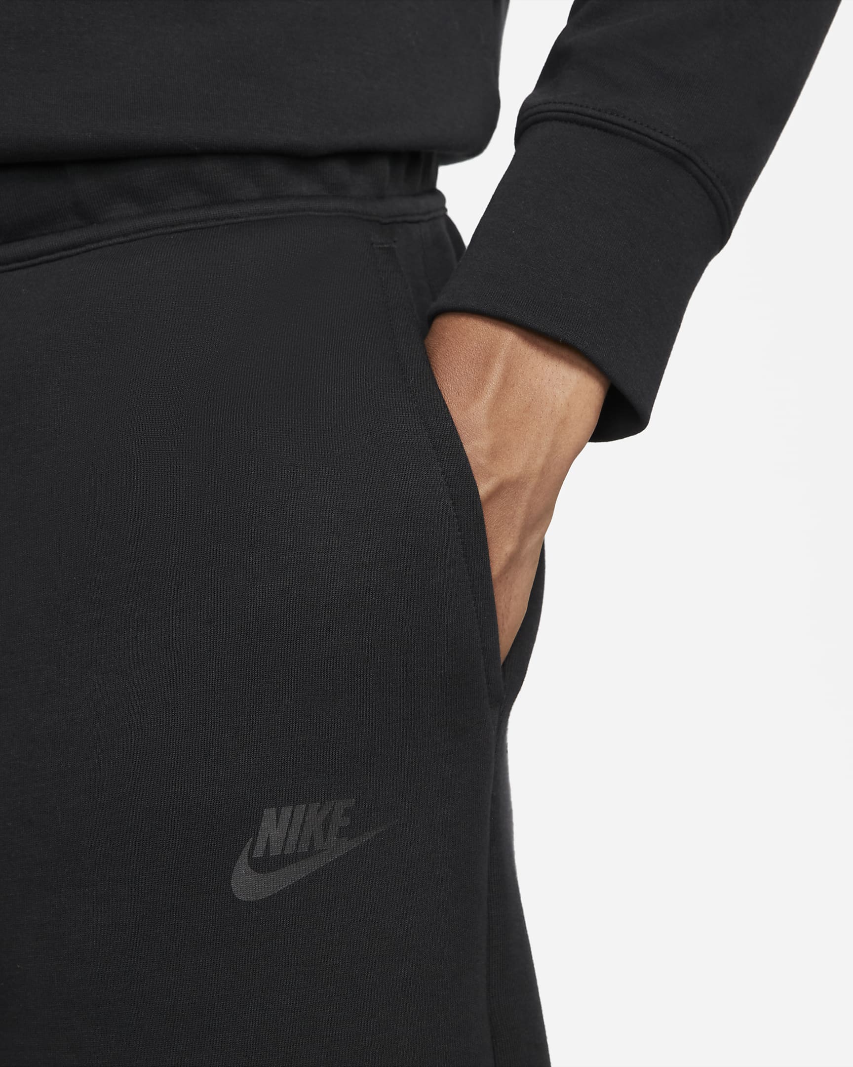 Nike Sportswear Tech Fleece-shorts til mænd - sort/sort