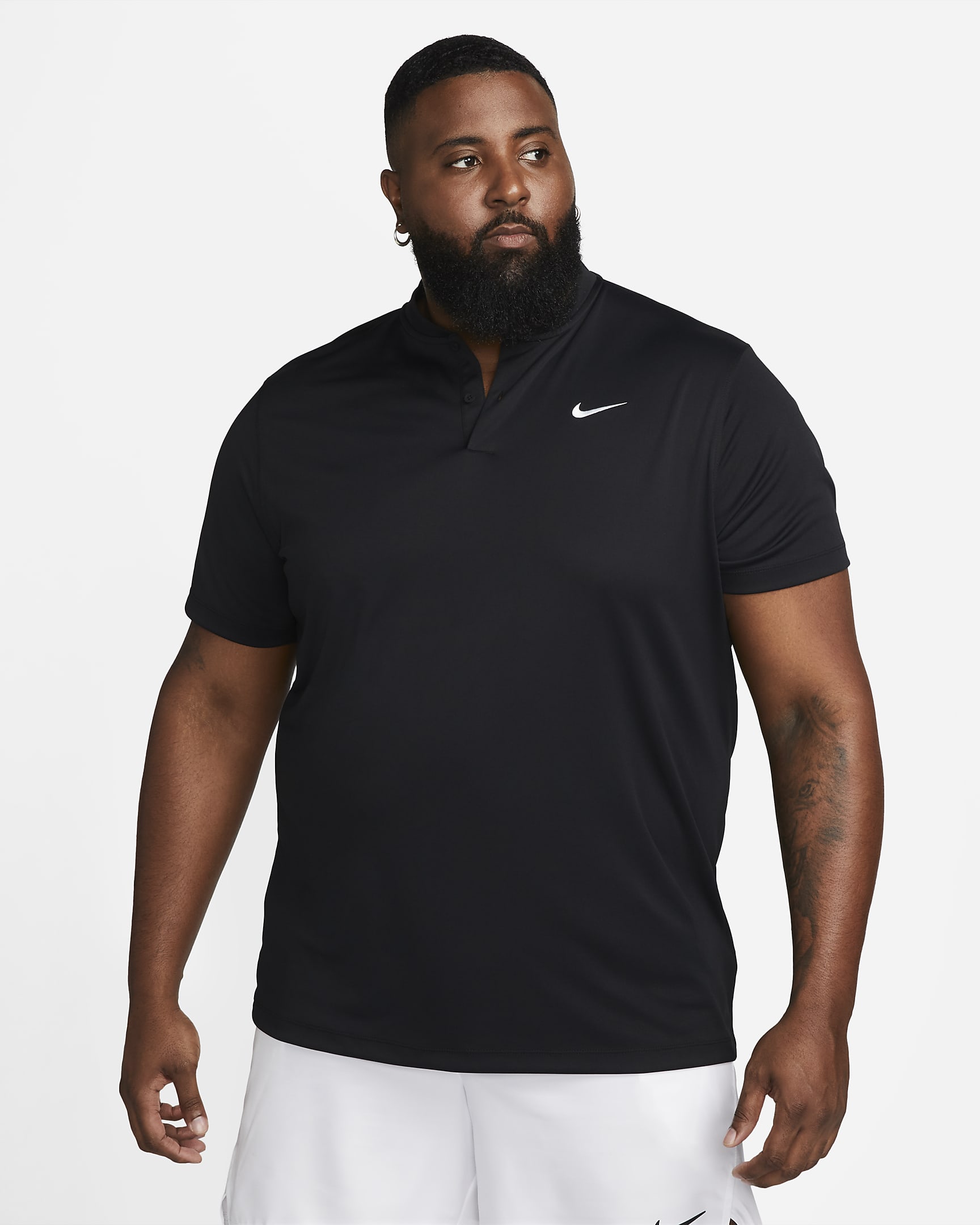 NikeCourt Dri-FIT Men's Tennis Blade Polo - Black/White